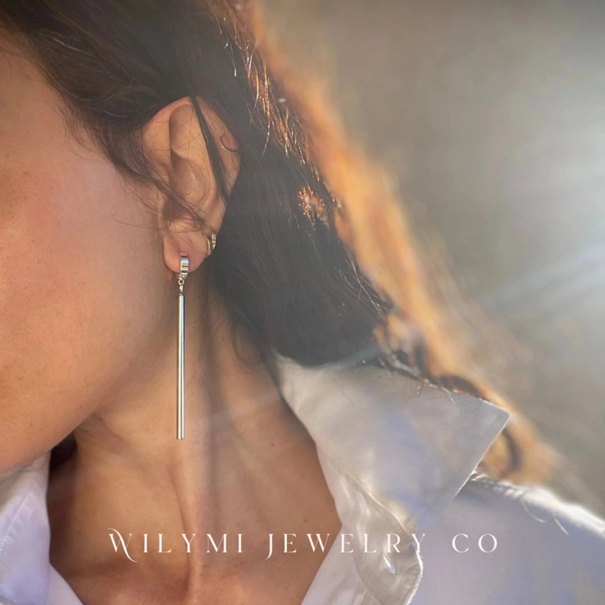 WILYMI Simple Silver Earrings