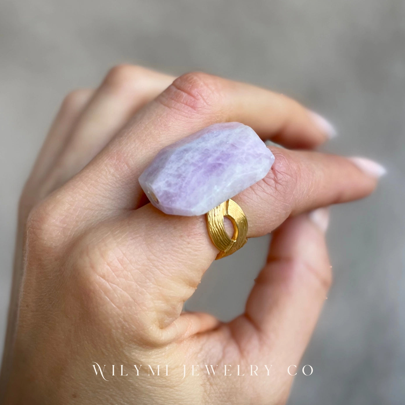 WILYMI Lilac Kunzite Ring