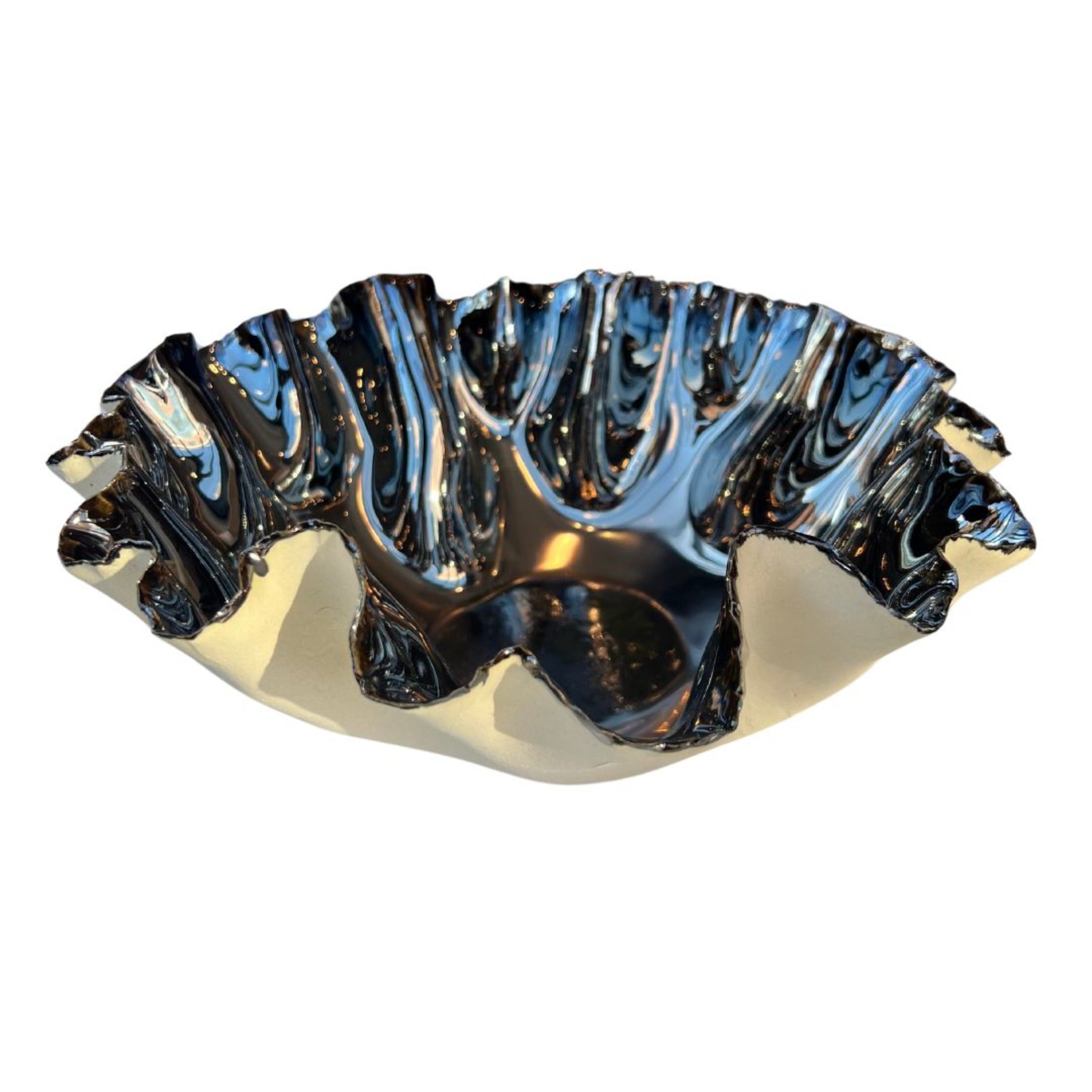 Nathalee Paolinelli Mirror Torn Ruffle Bowl