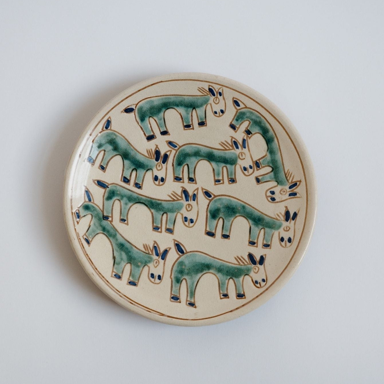 Donkey Pasture Ceramic Plate (Medium)
