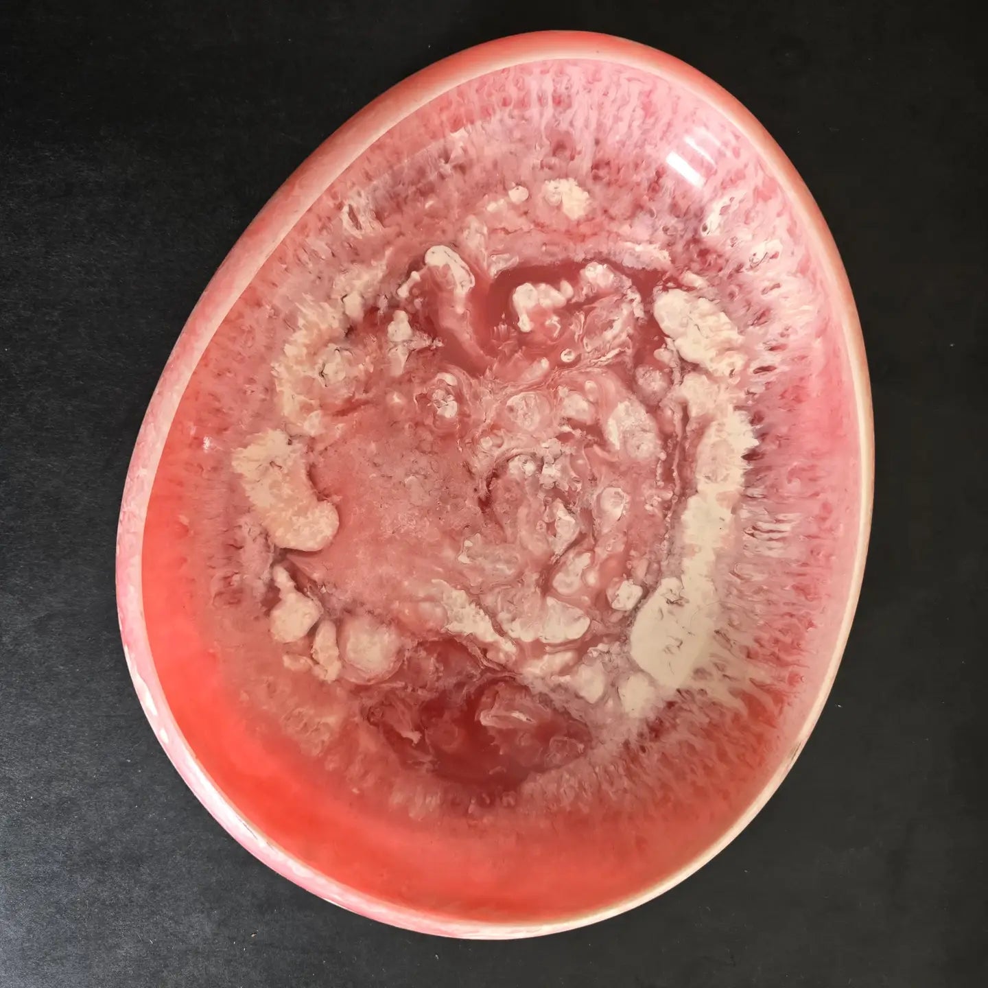 Pink Resin Serving Bowl in Glossy Finish
