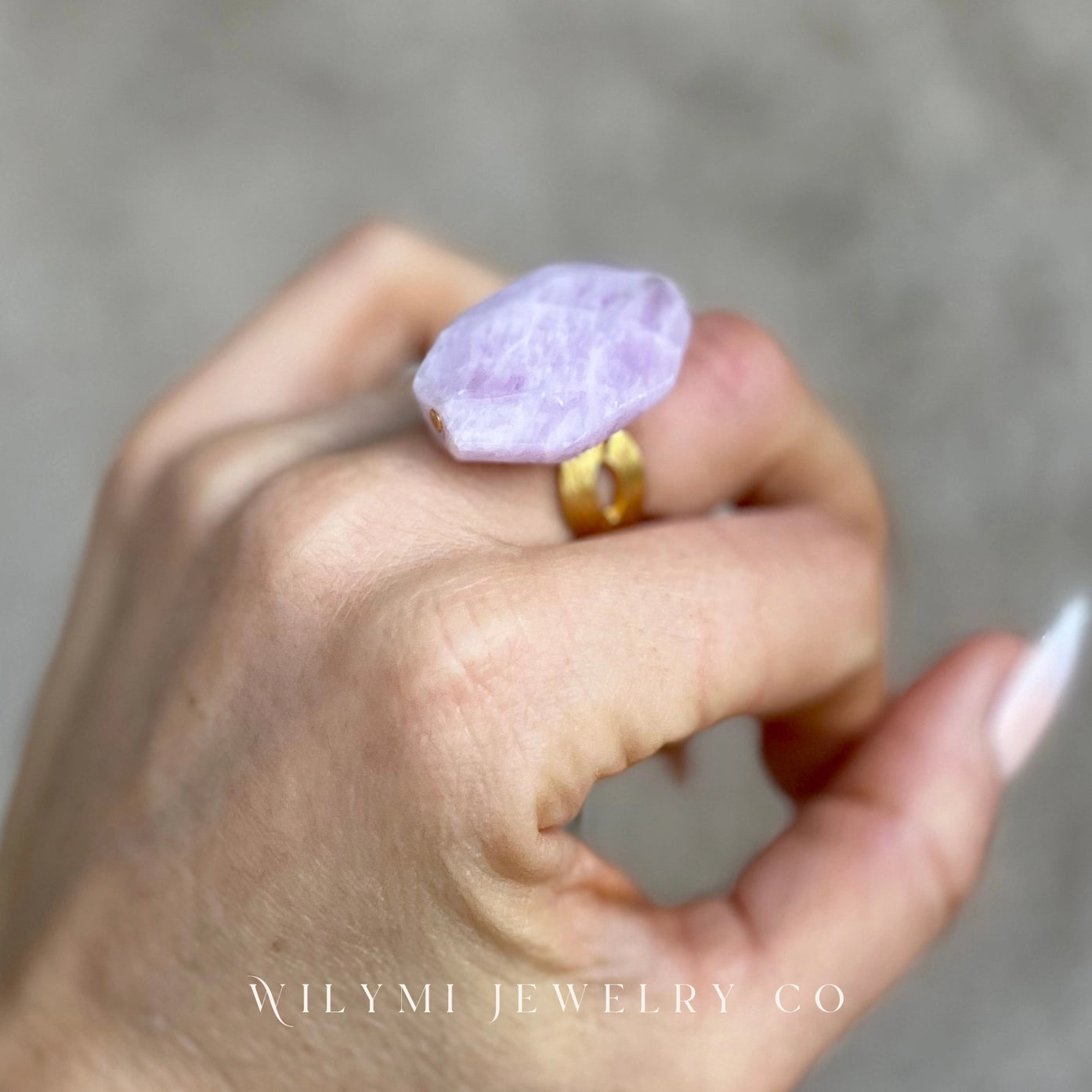 WILYMI Lilac Kunzite Ring