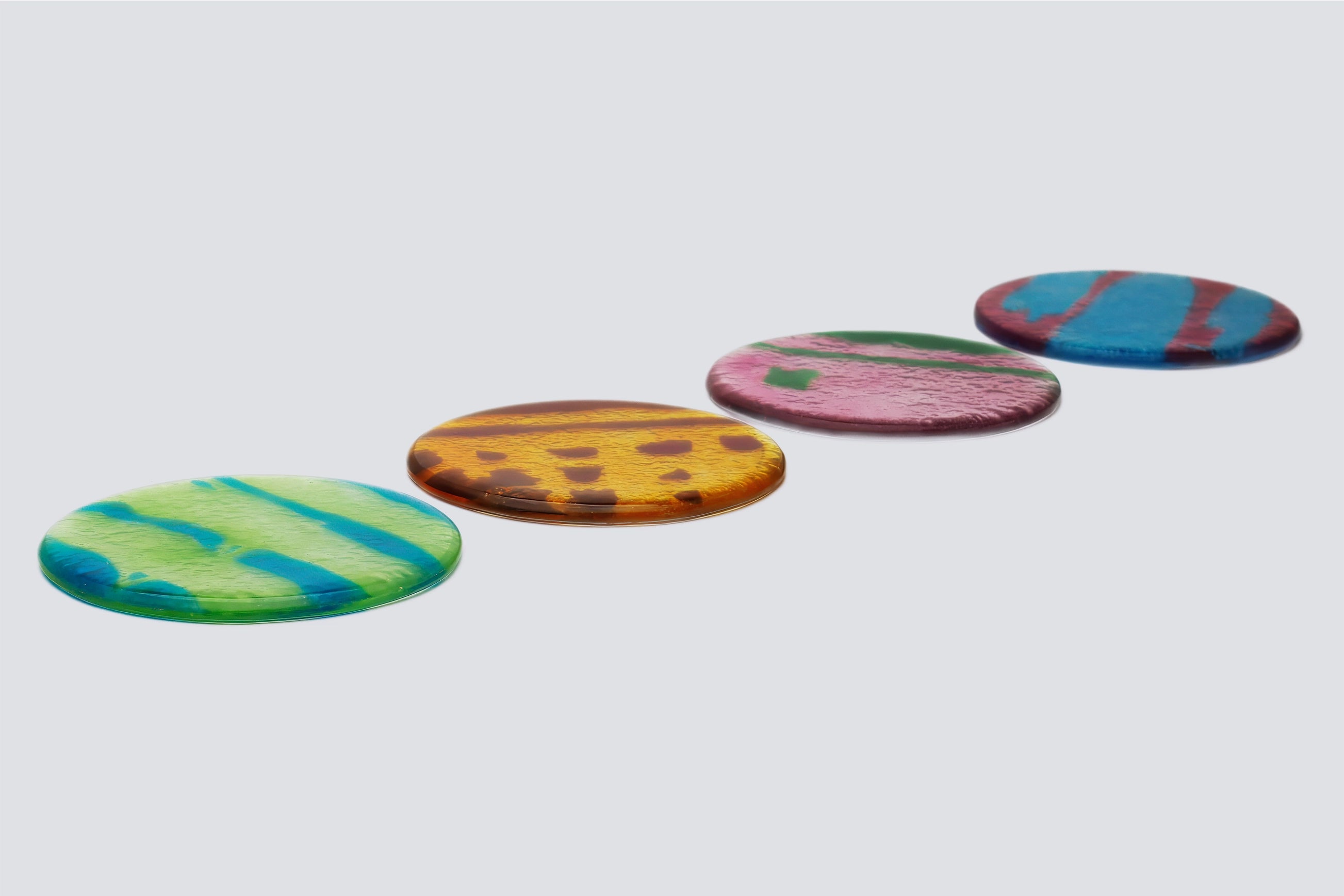 Multicolor Artisano Glass Coasters | Set of 4