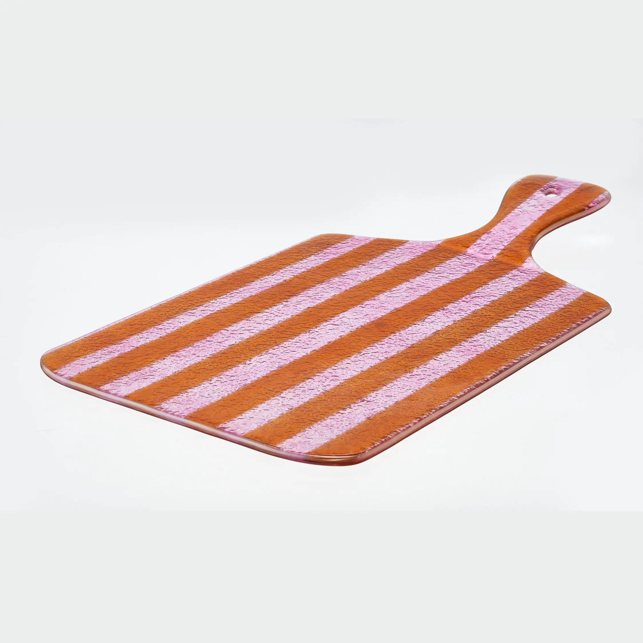 Artisano Platter Hand Large | Magenta & Pink Stripes