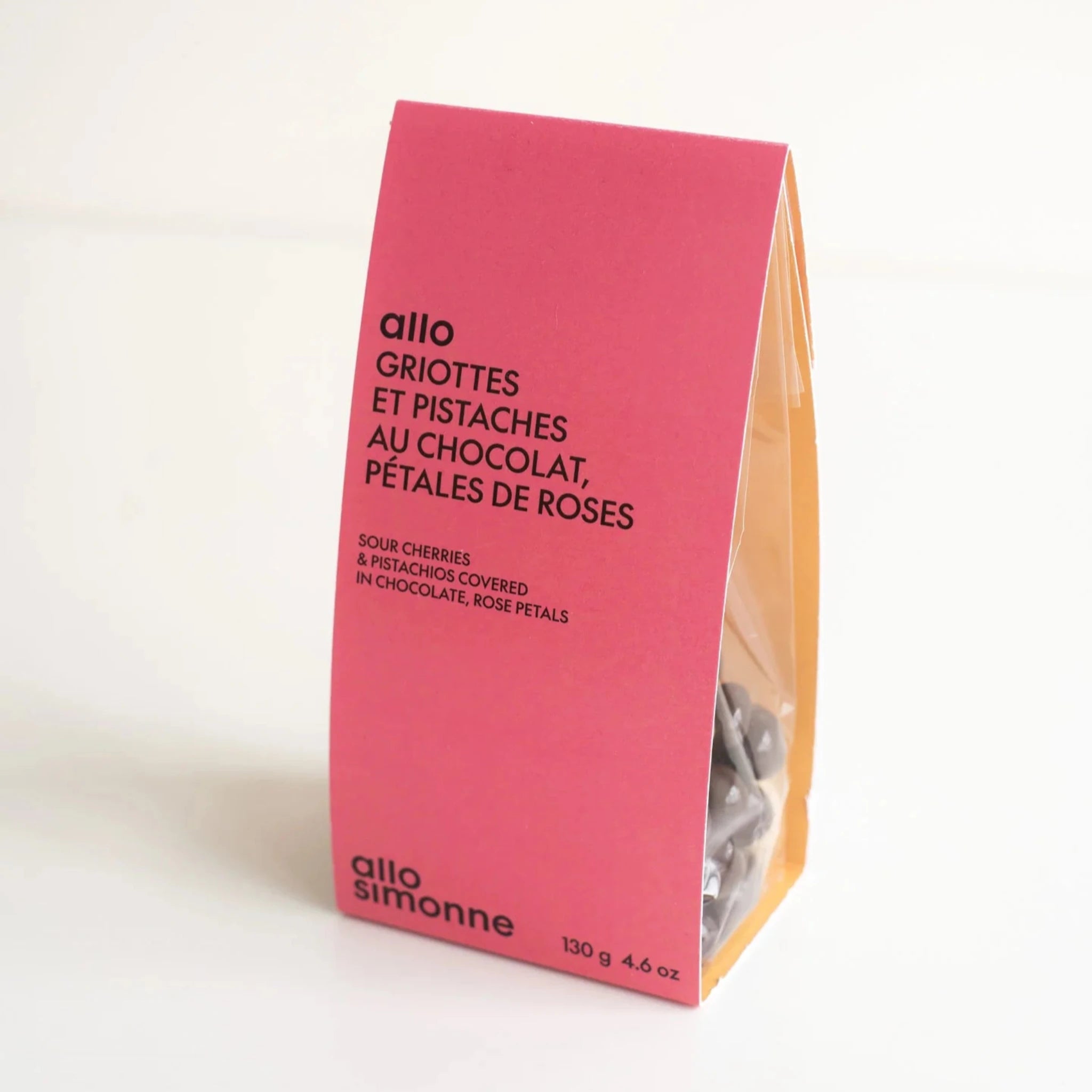 Sour Cherries & Pistachios Covered in Chocolate, Rose Petals