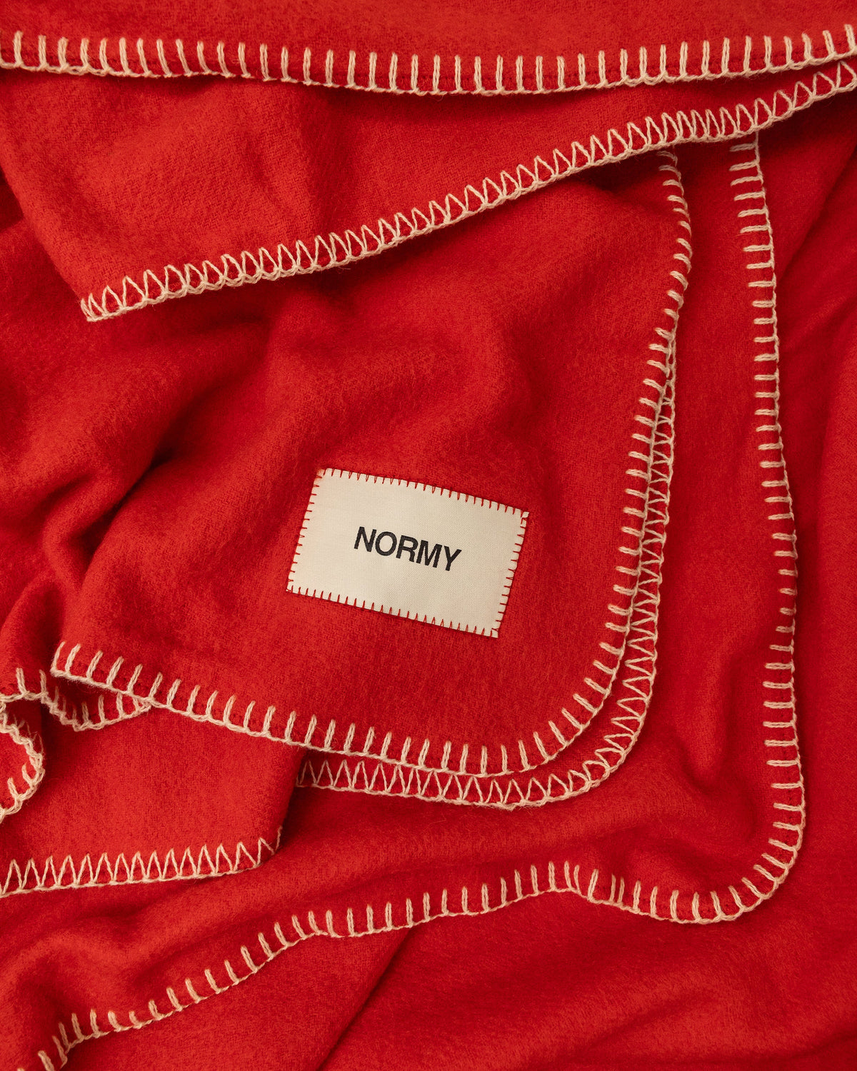 Merino Wool Blanket in Poppy