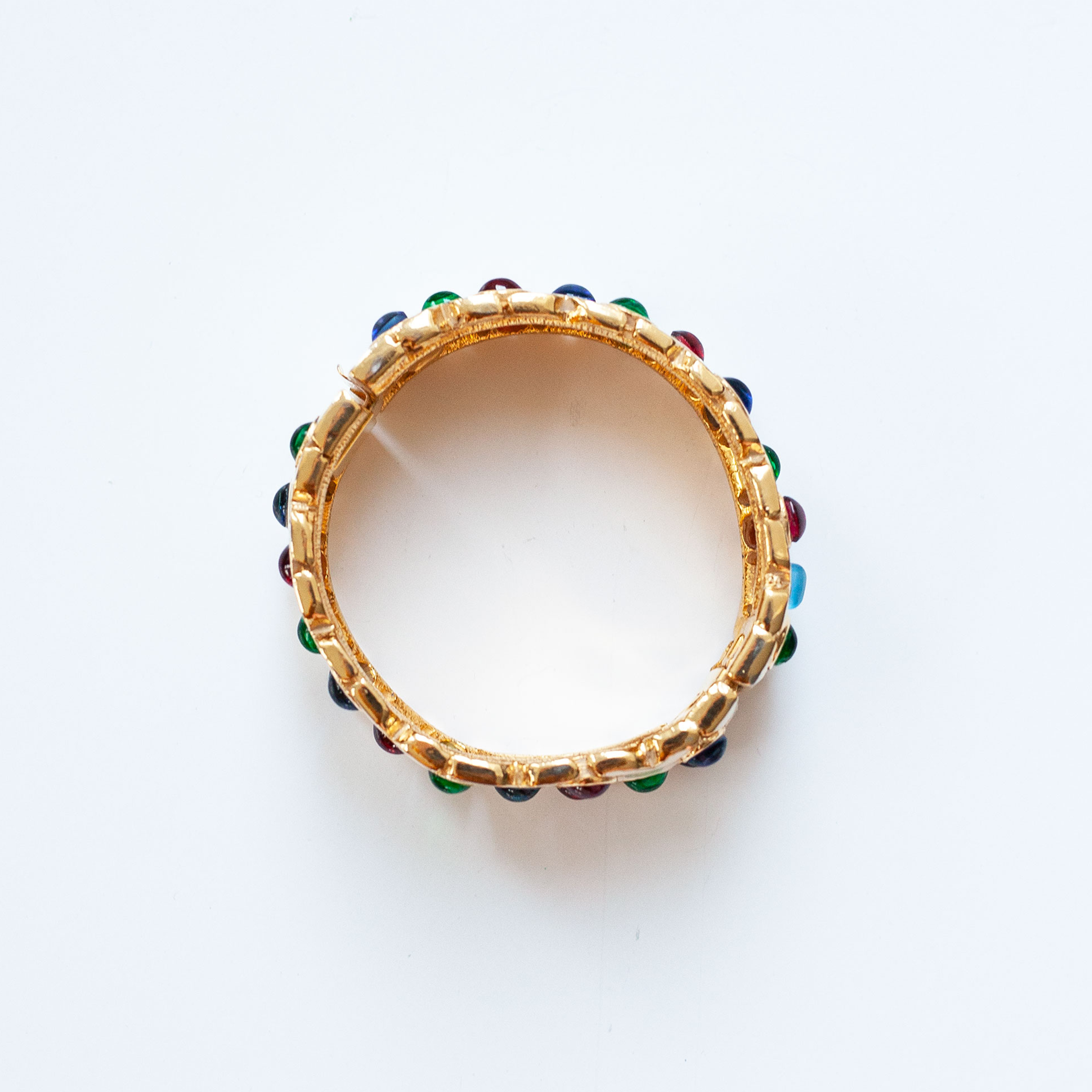 Vintage Ciner Cabachon Cuff Bracelet