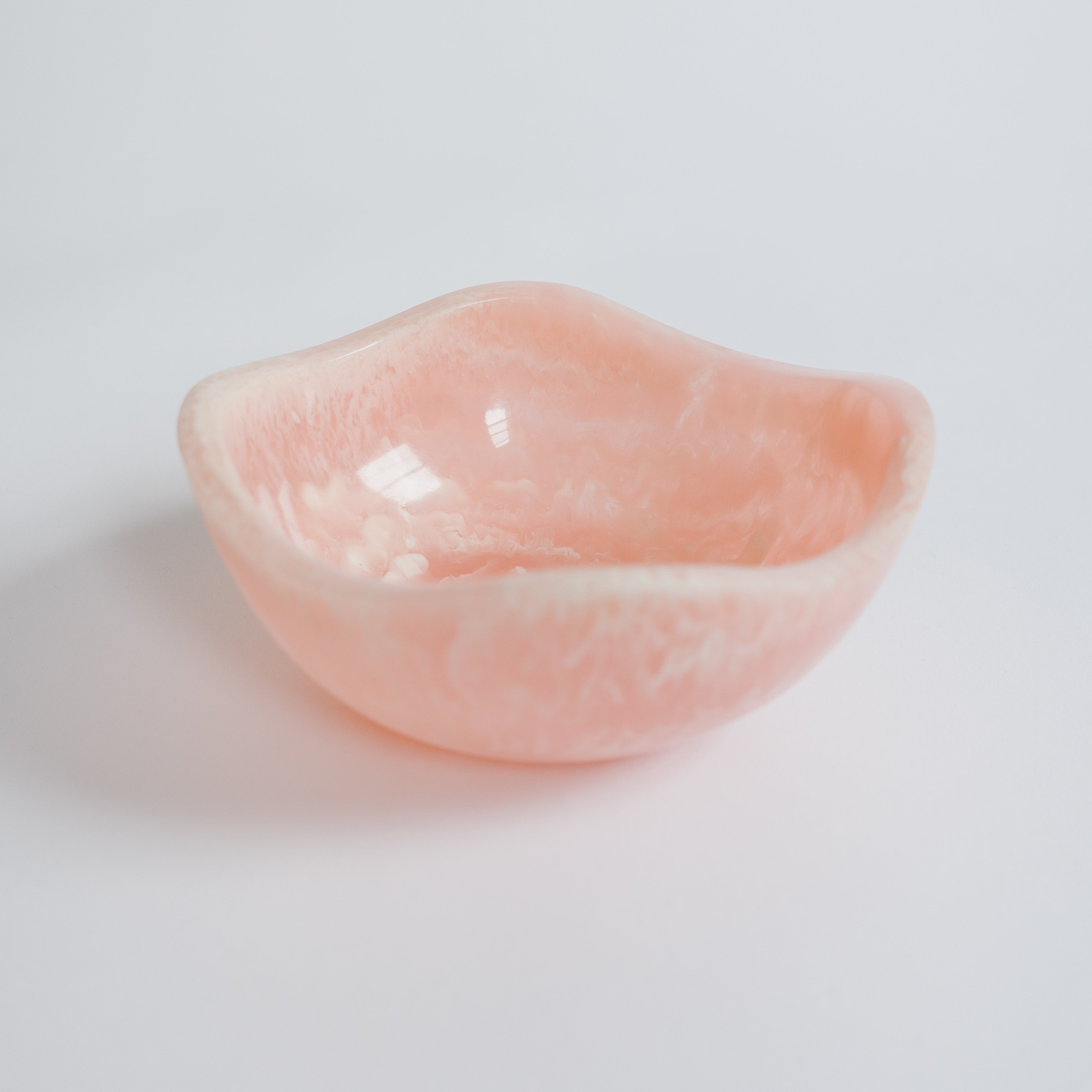 Hand Poured Resin Small Bowl - Glossy Finish in Pink