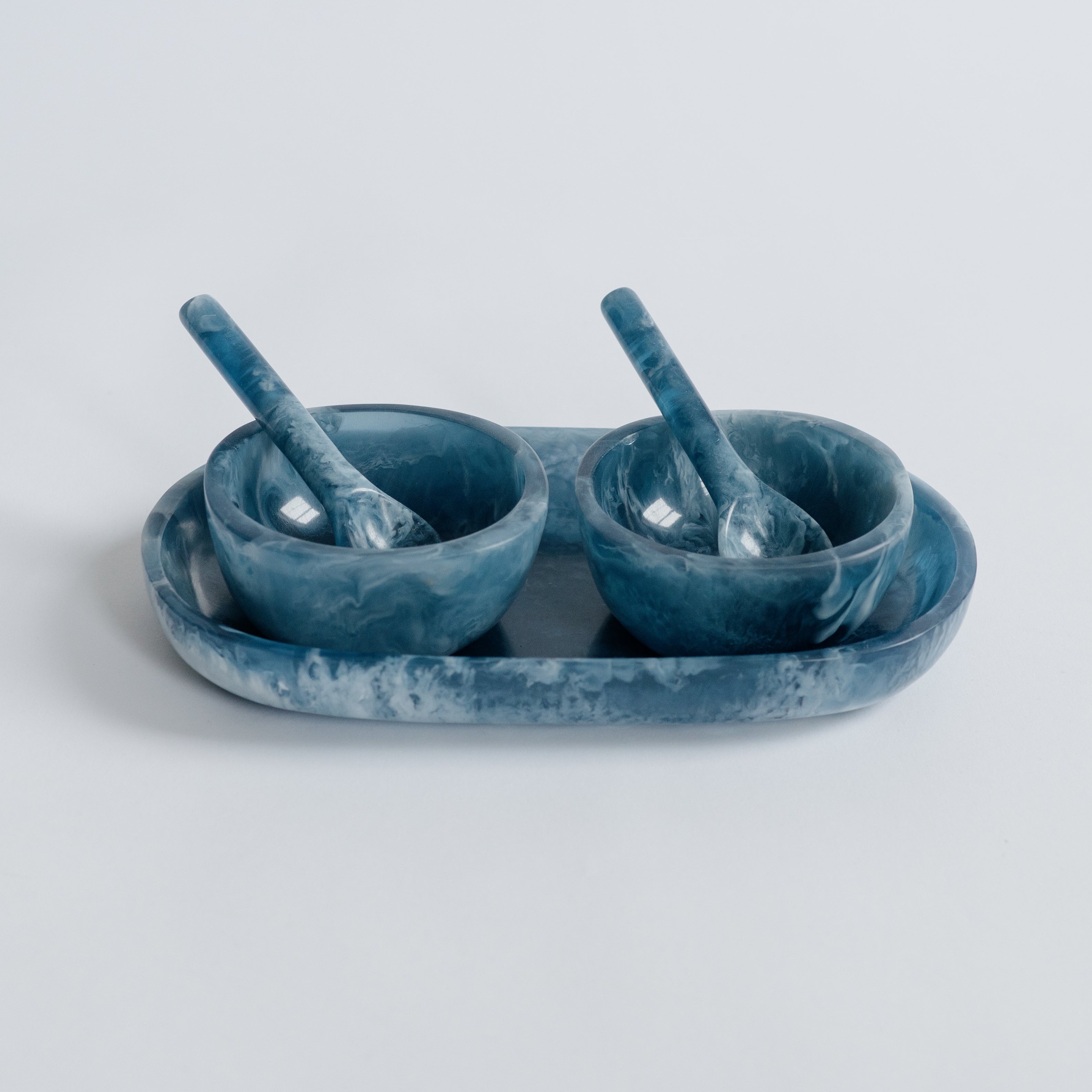 Small Serving Set - Resin in Indigo