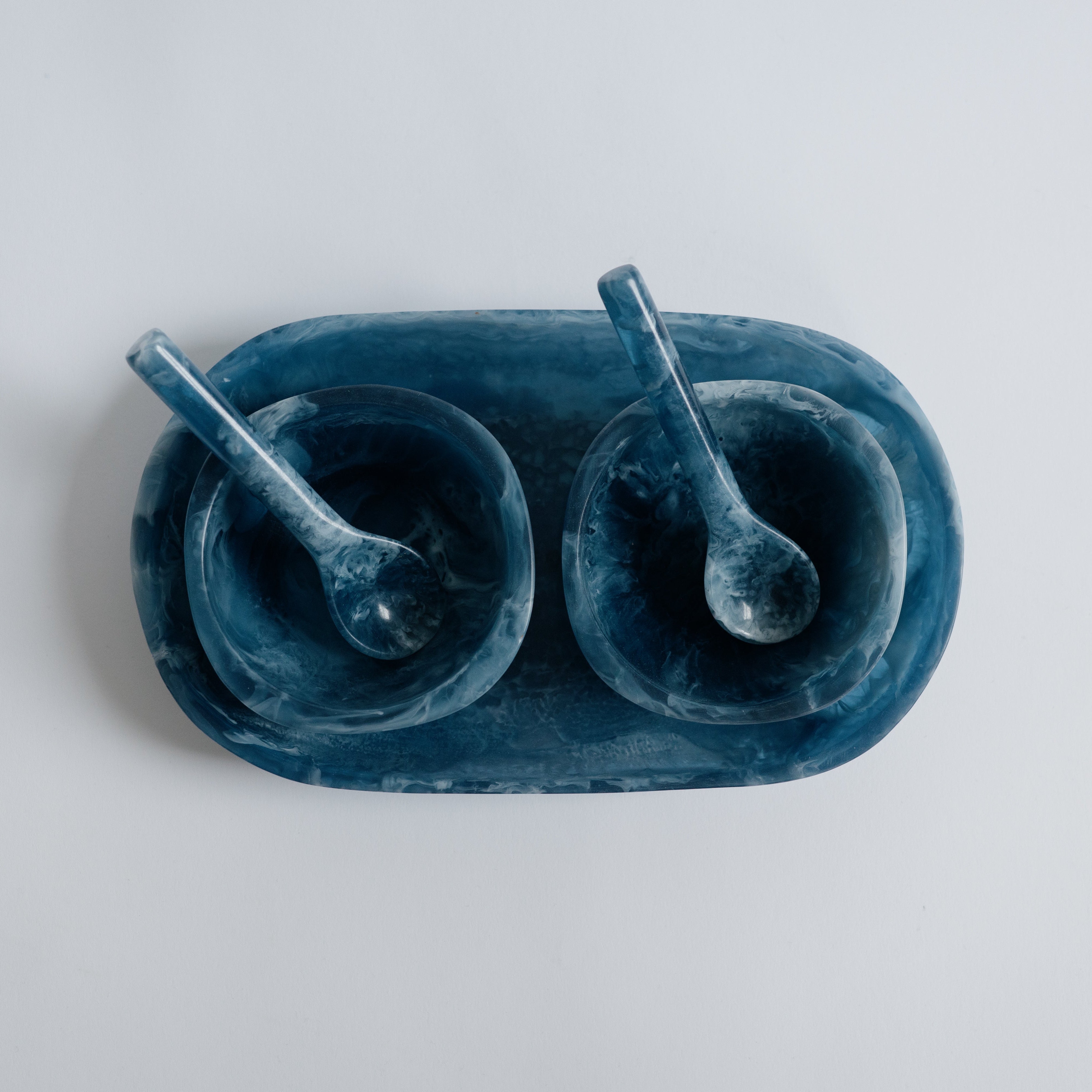 Small Serving Set - Resin in Indigo