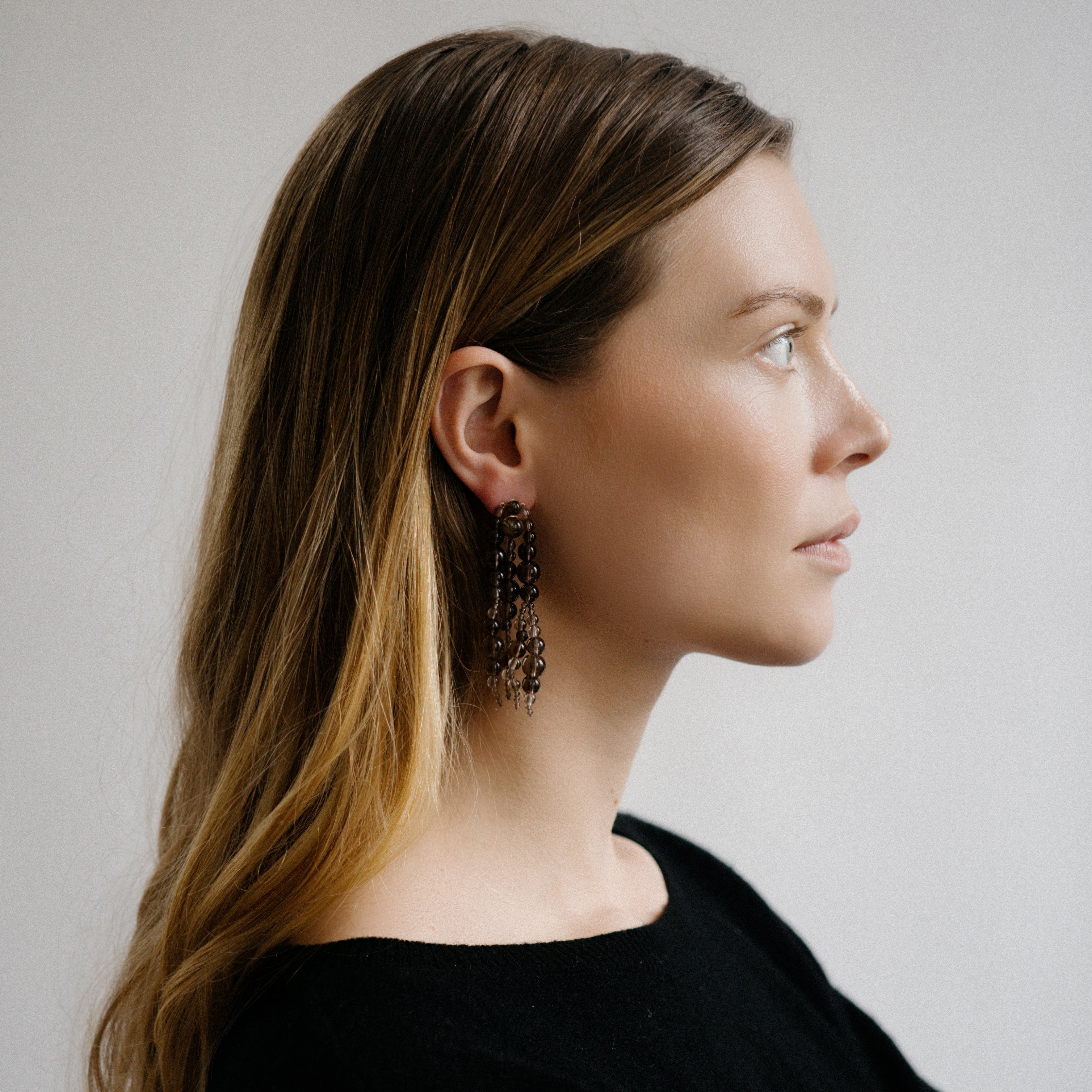 Glyzinia Earrings Smoky Quartz