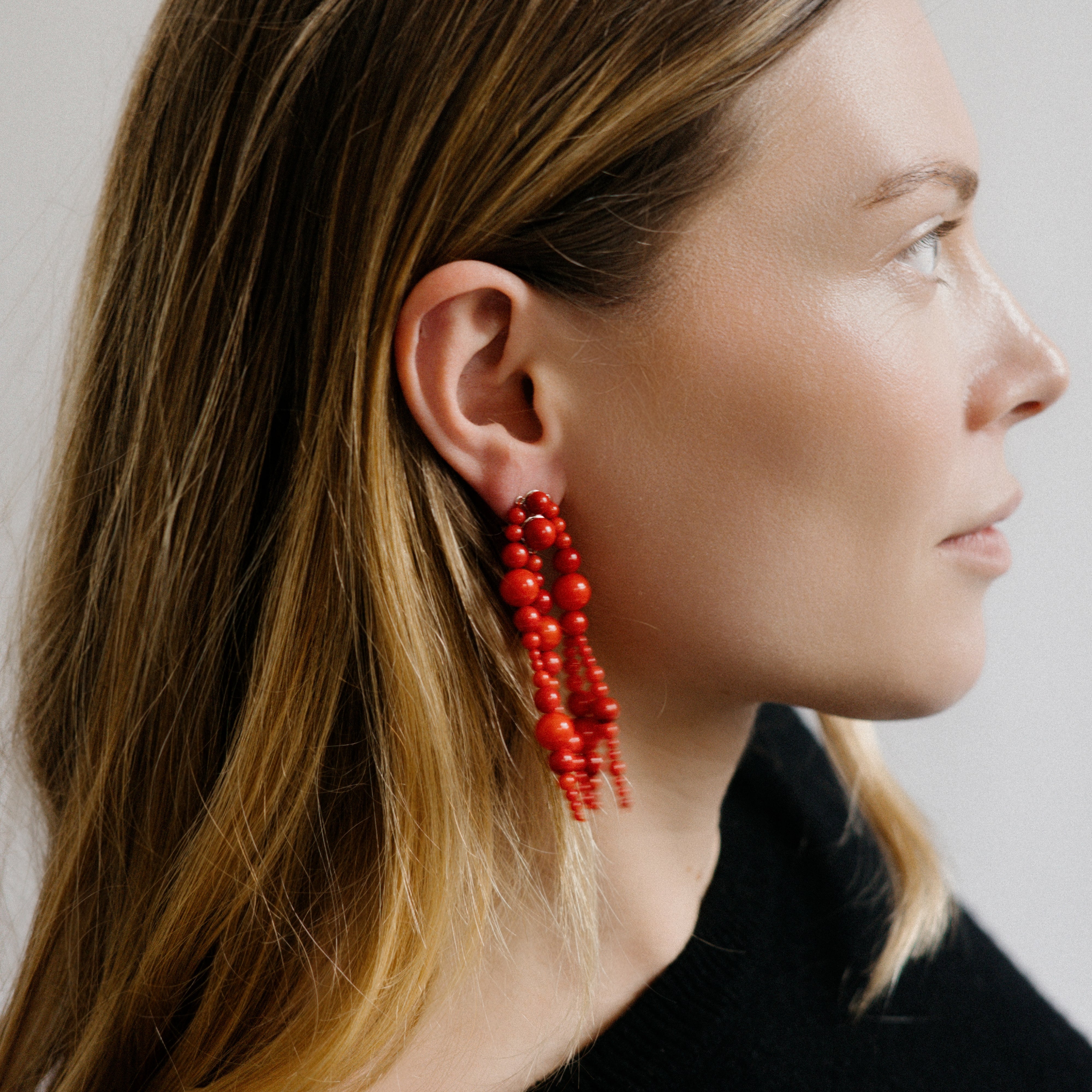 Glyzinia Earrings Coral