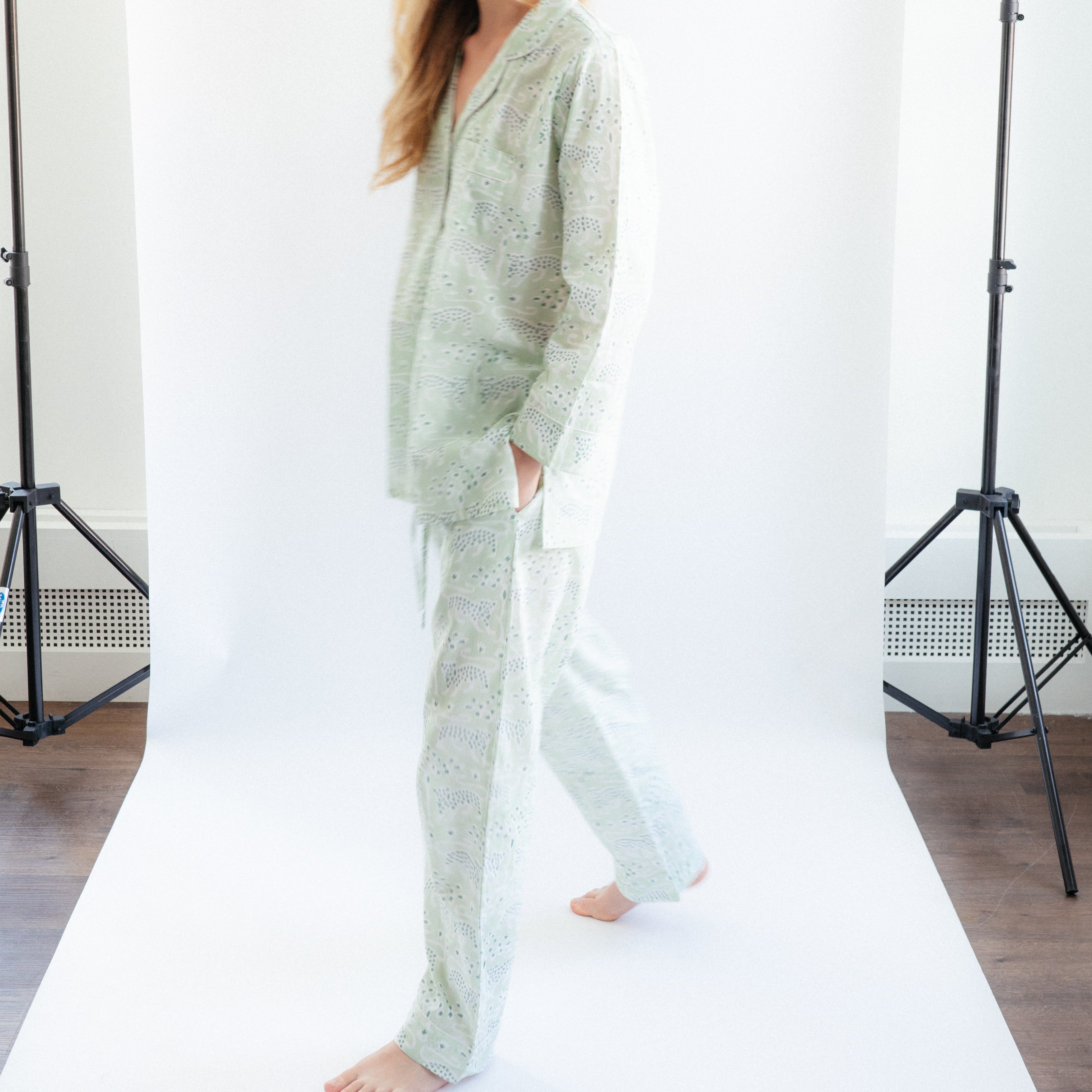 Long PJ Set - Green Tiger