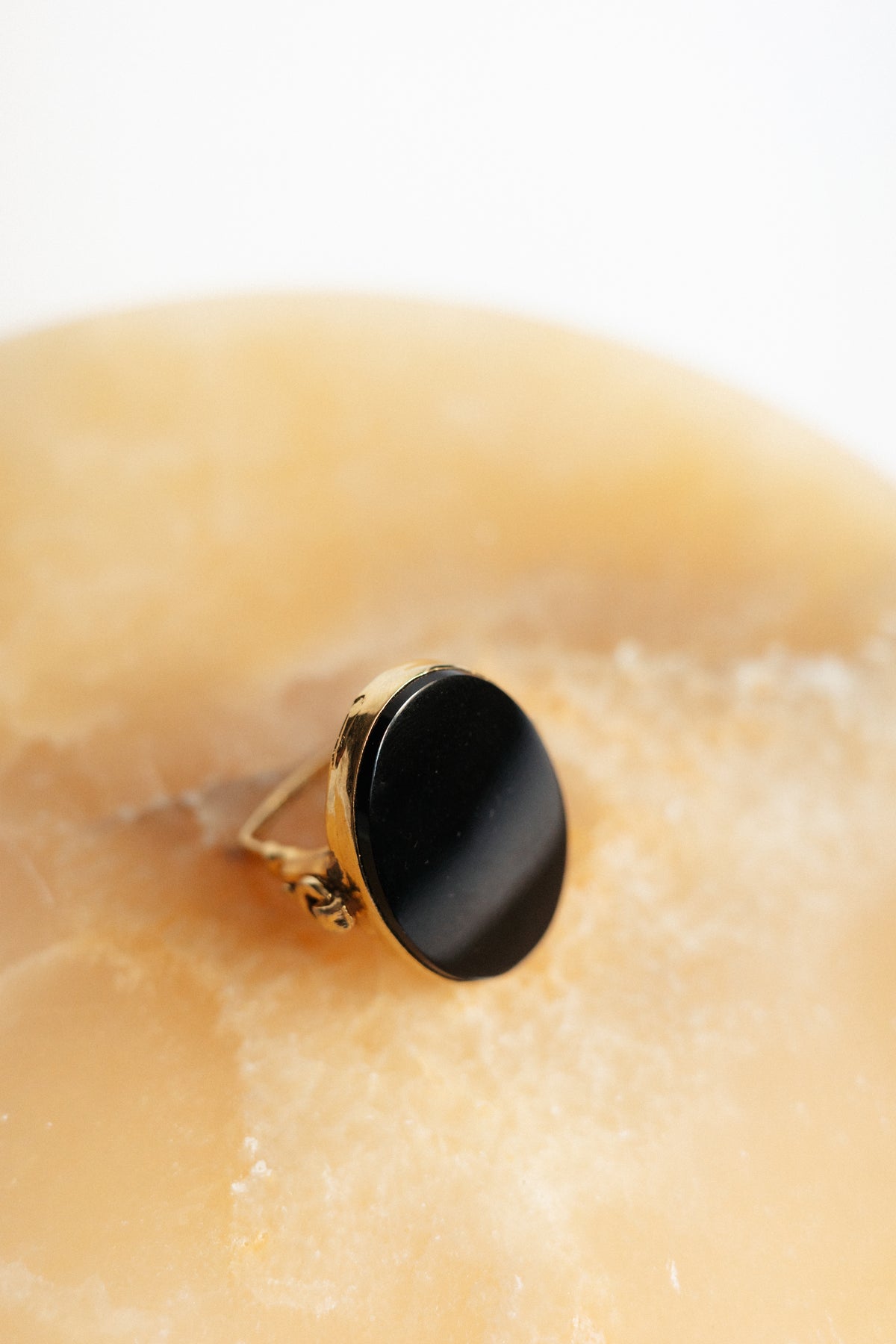 Vintage Large Black Cocktail Ring (Vendome)