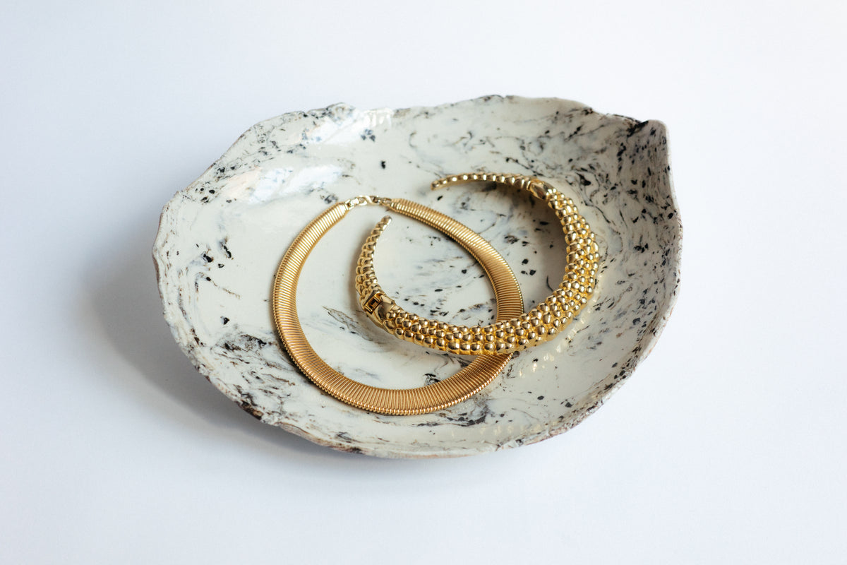 Vintage Flat Omega Collar Necklace (D'Orlan)