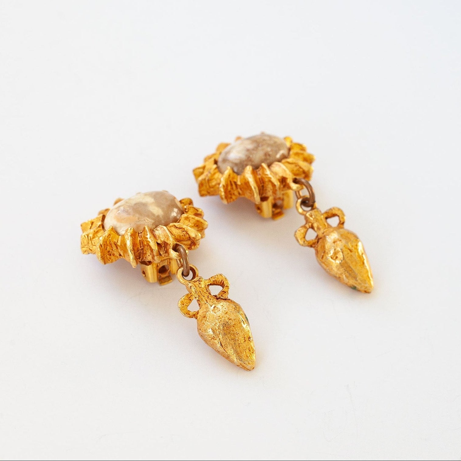 Vintage Designer Sunburst Earrings