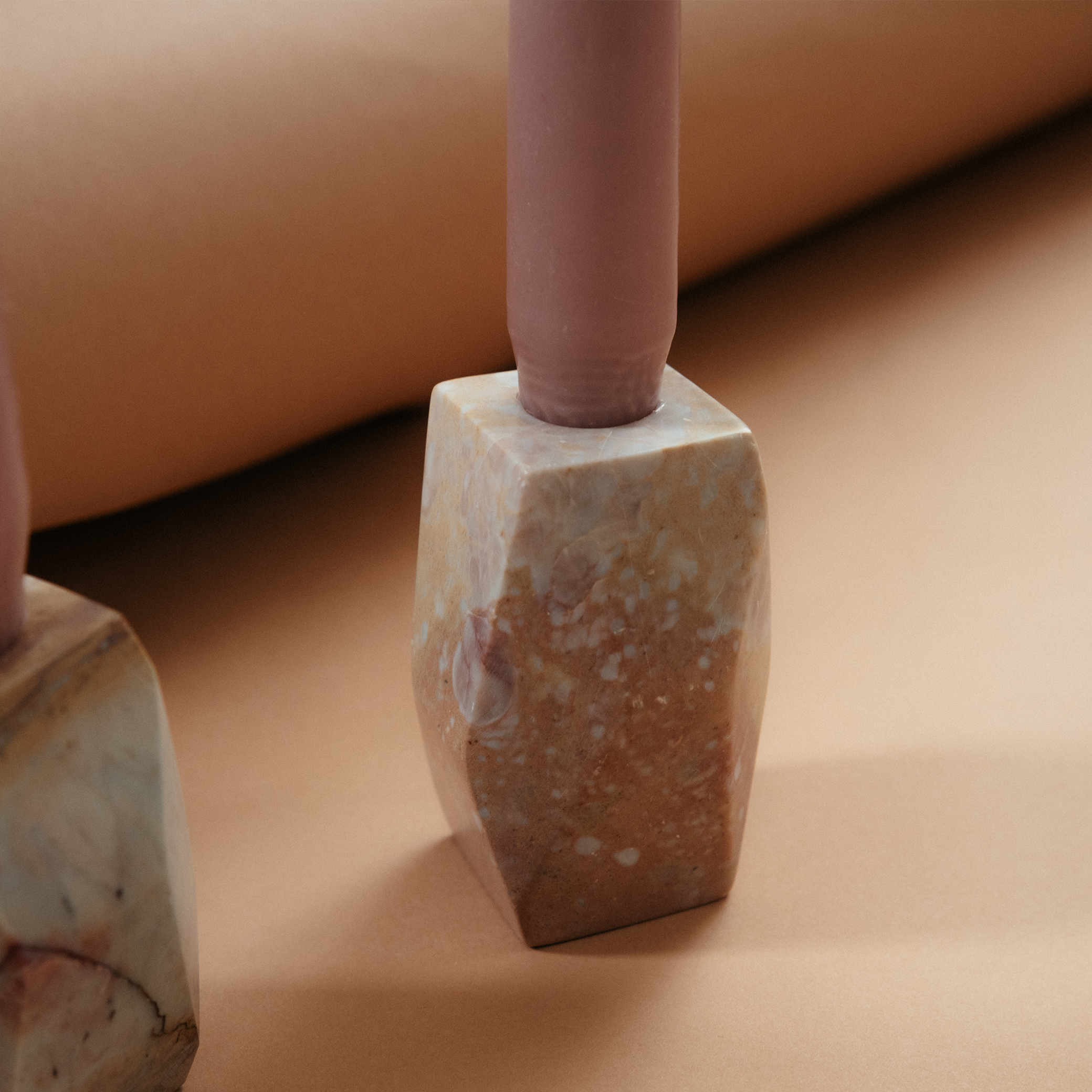 Gemstone Candle Holder - Soapstone