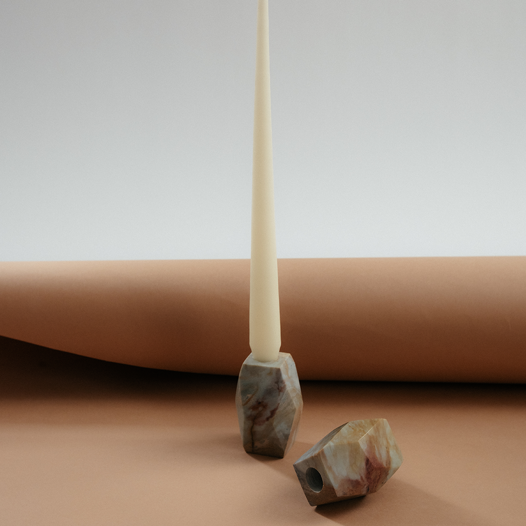 Gemstone Candle Holder - Soapstone