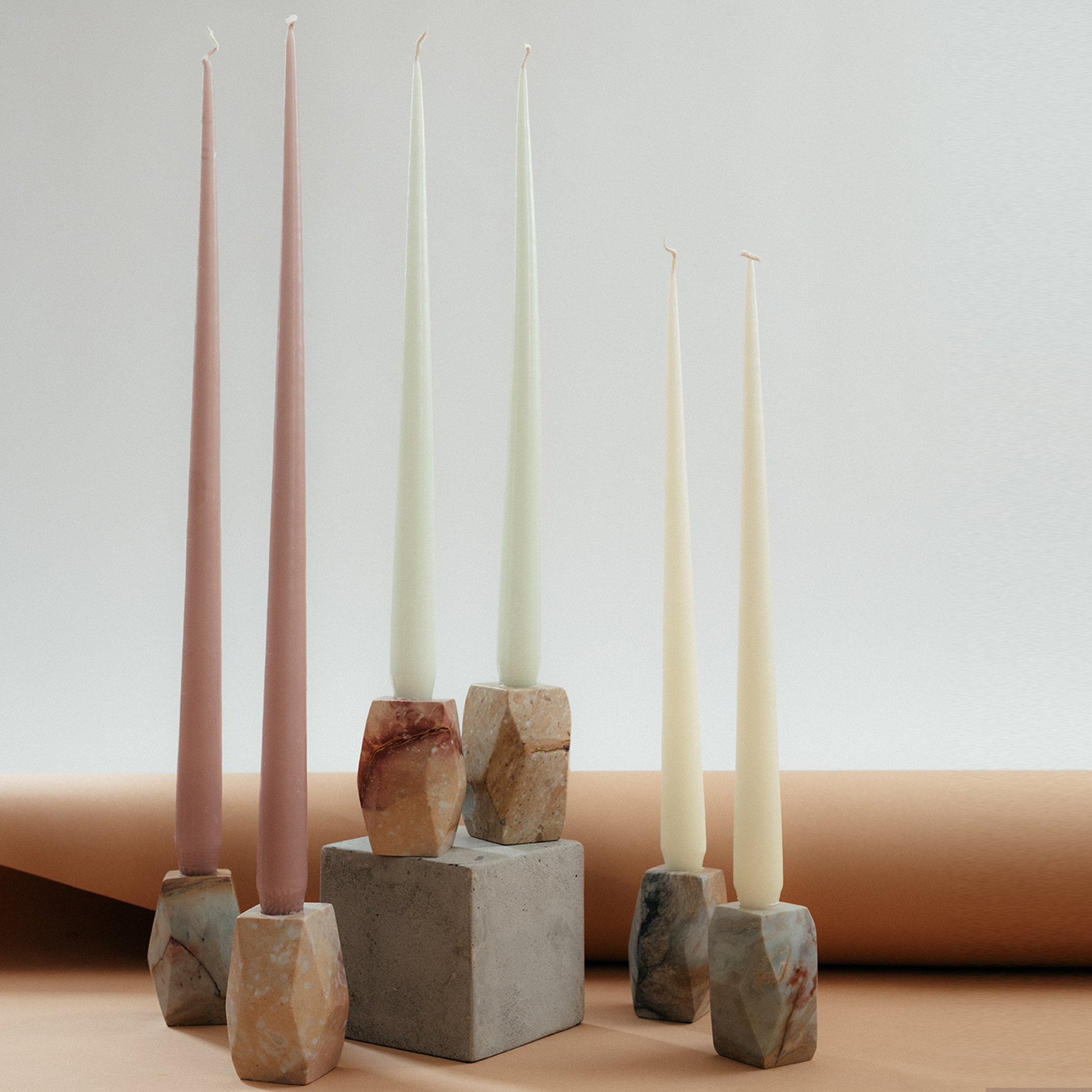 Gemstone Candle Holder - Soapstone