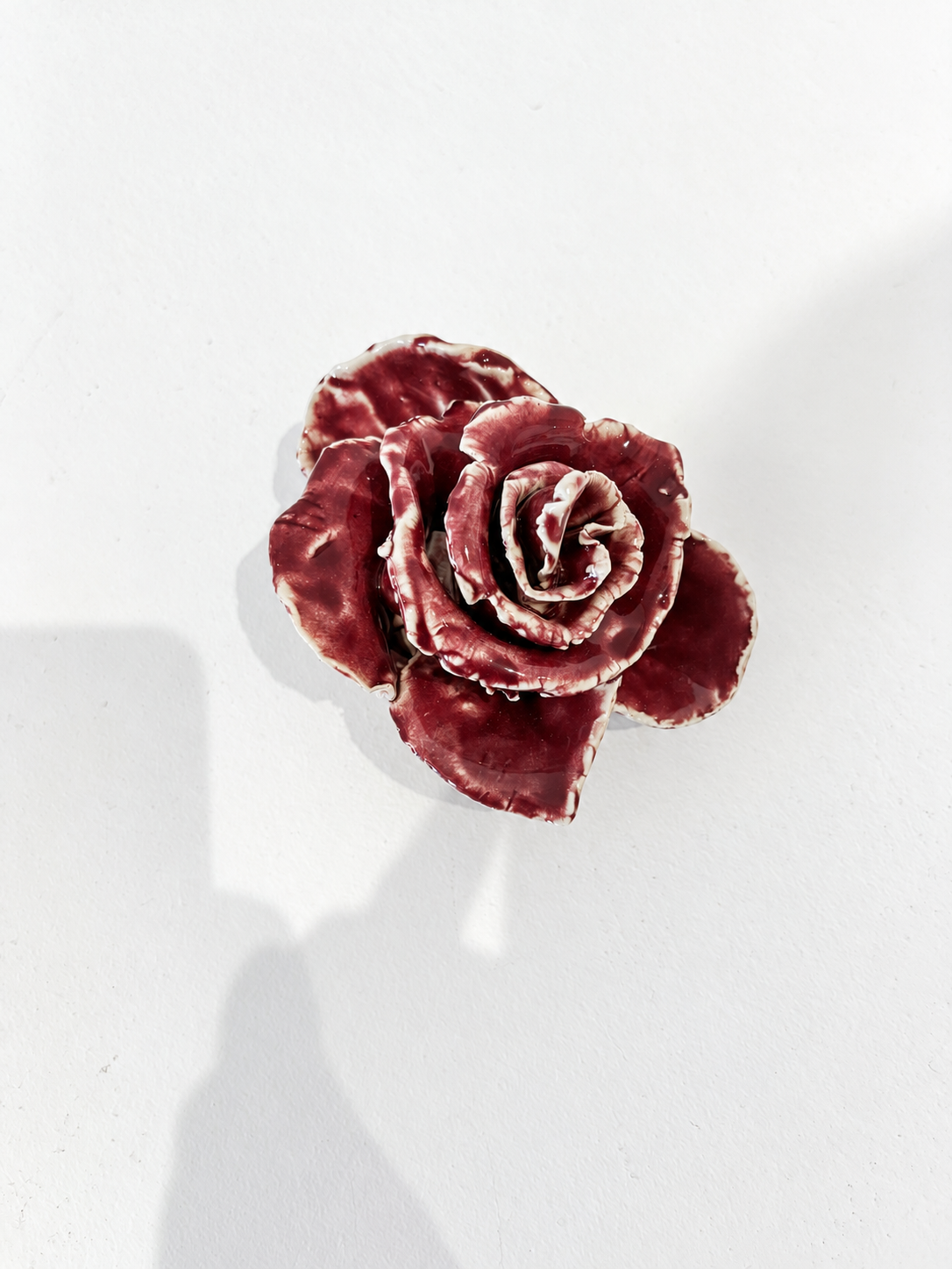 Ceramic Flower - Wine Red