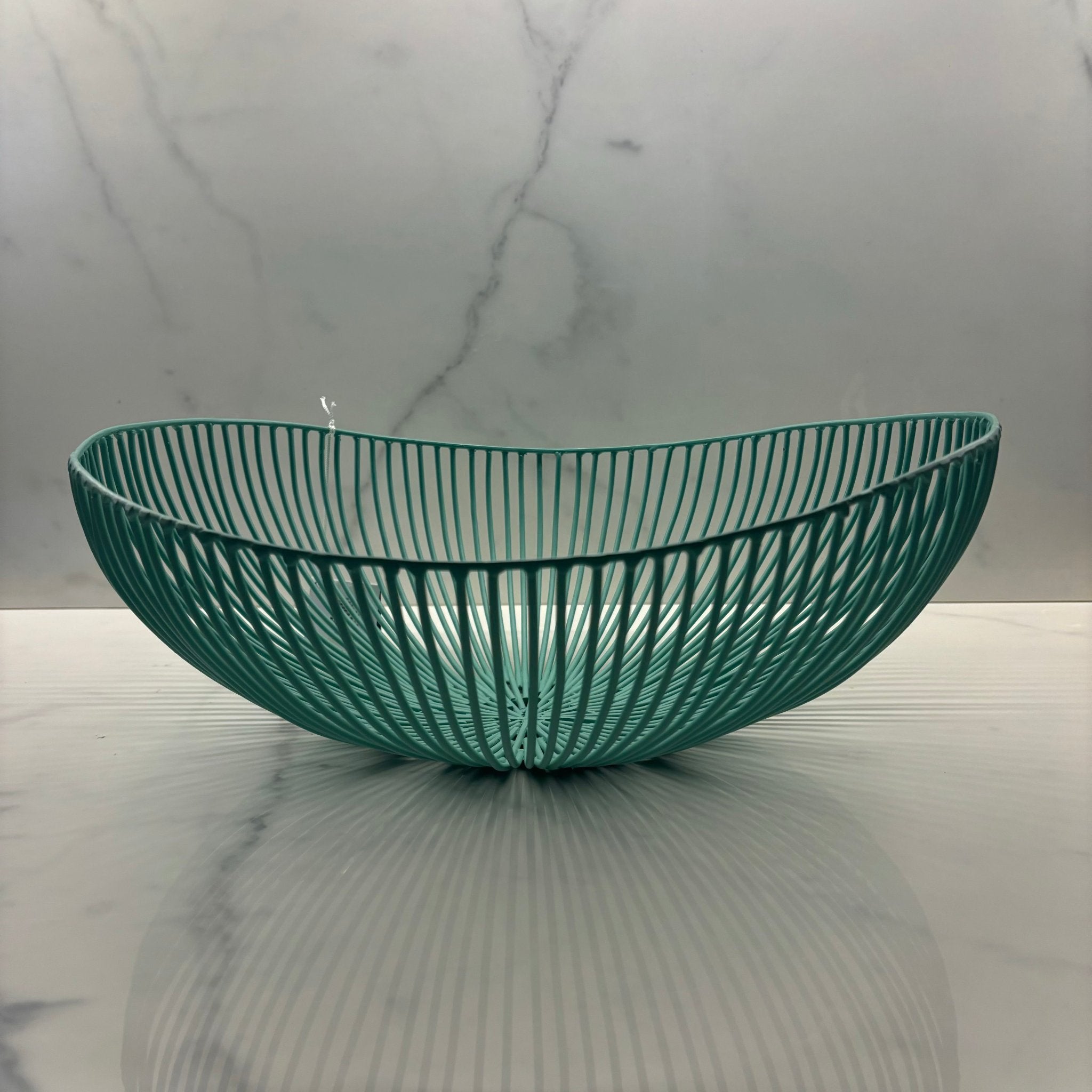 Oval Iron Basket | Blue