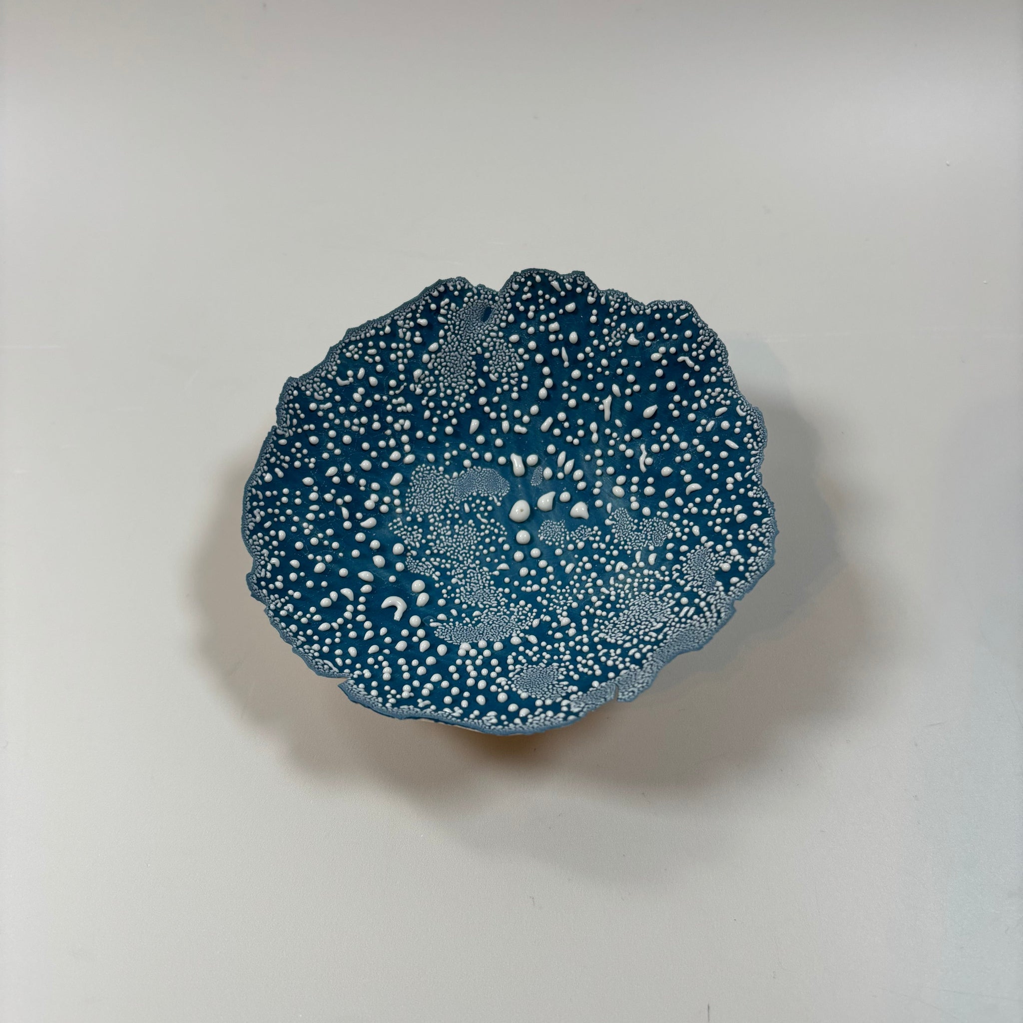 Torn Eggshell Dish | Teal Blue