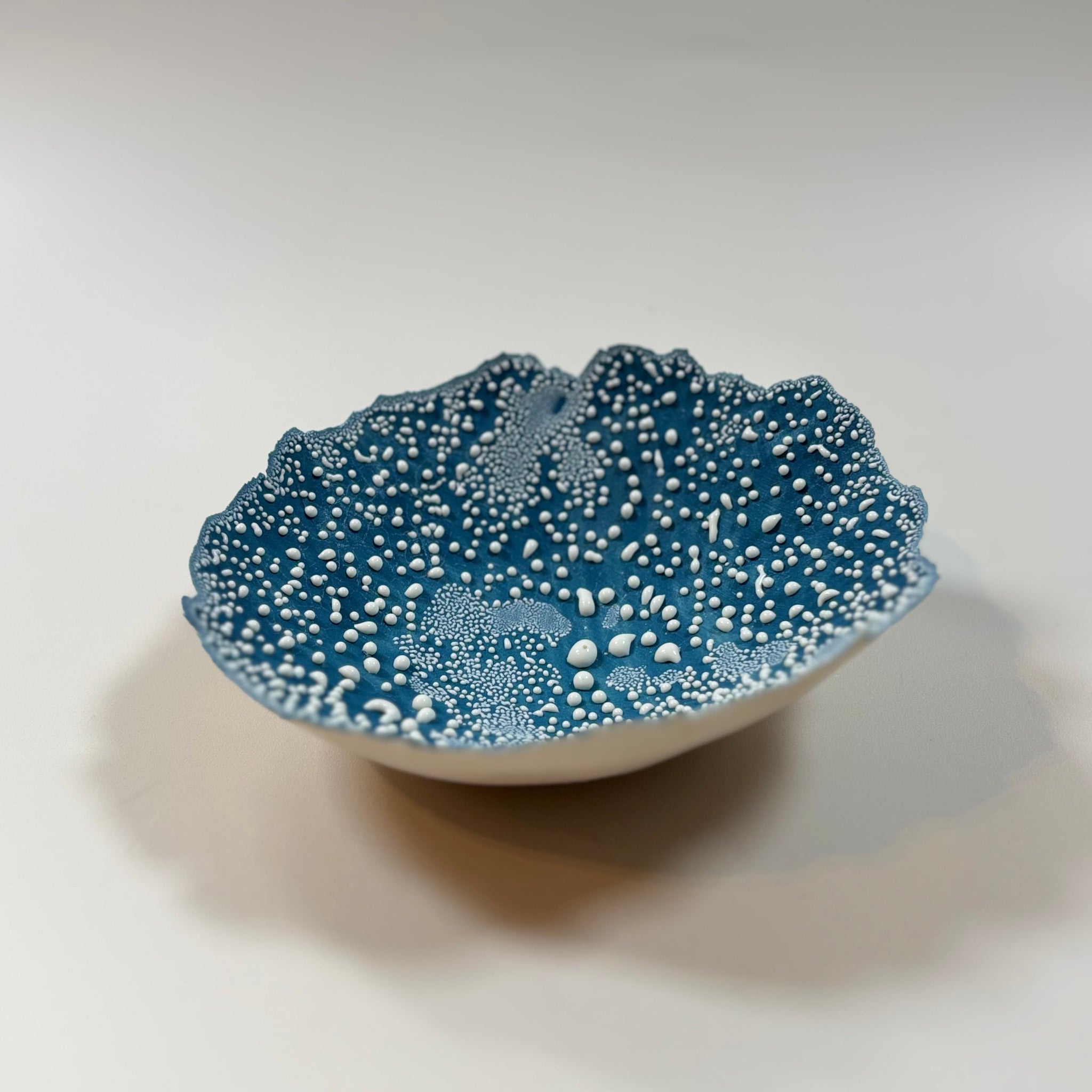 Torn Eggshell Dish | Teal Blue