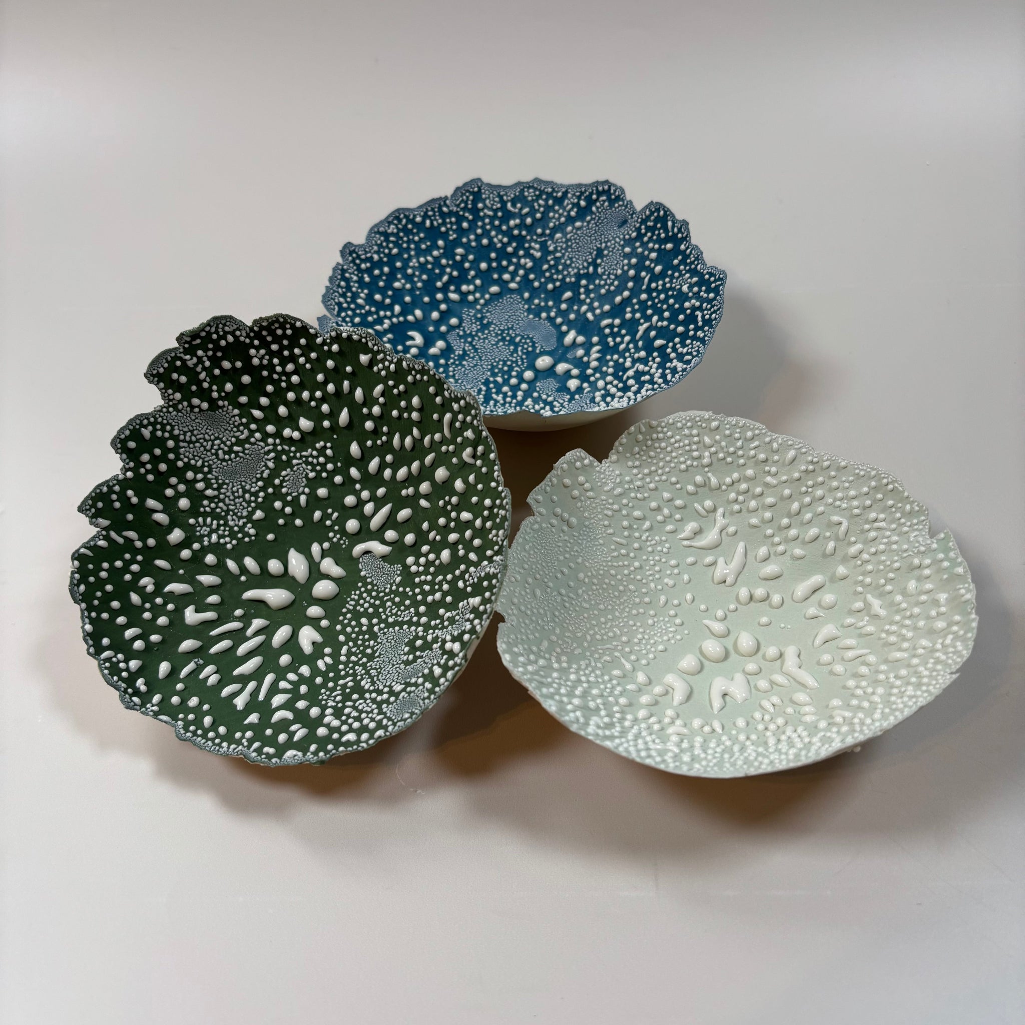 Torn Eggshell Dish | Teal Blue