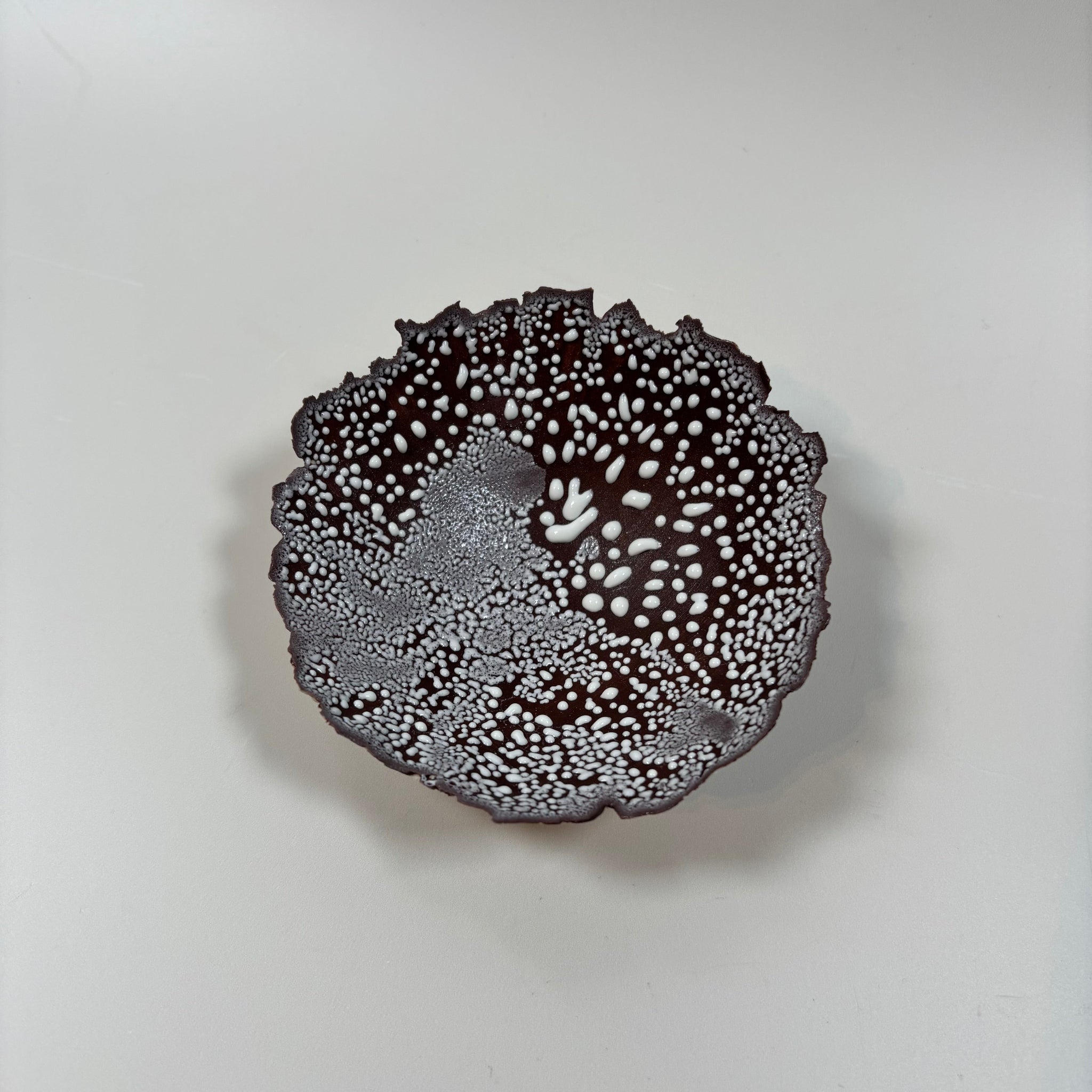 Torn Eggshell Dish | Walnut Brown