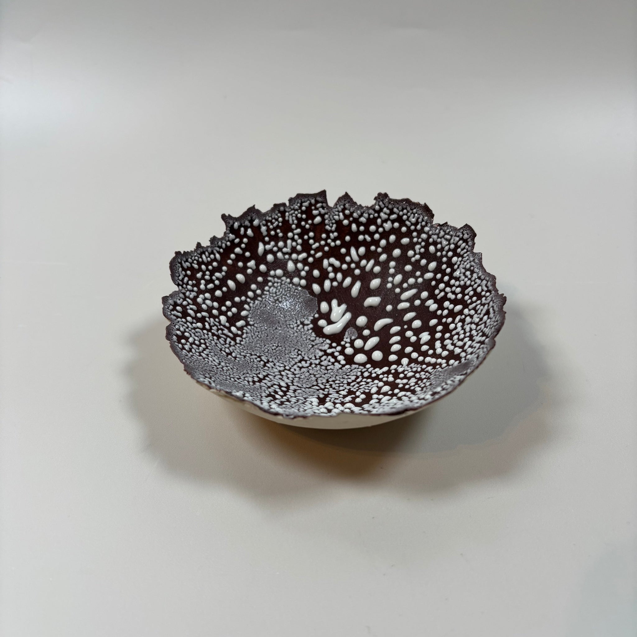 Torn Eggshell Dish | Walnut Brown