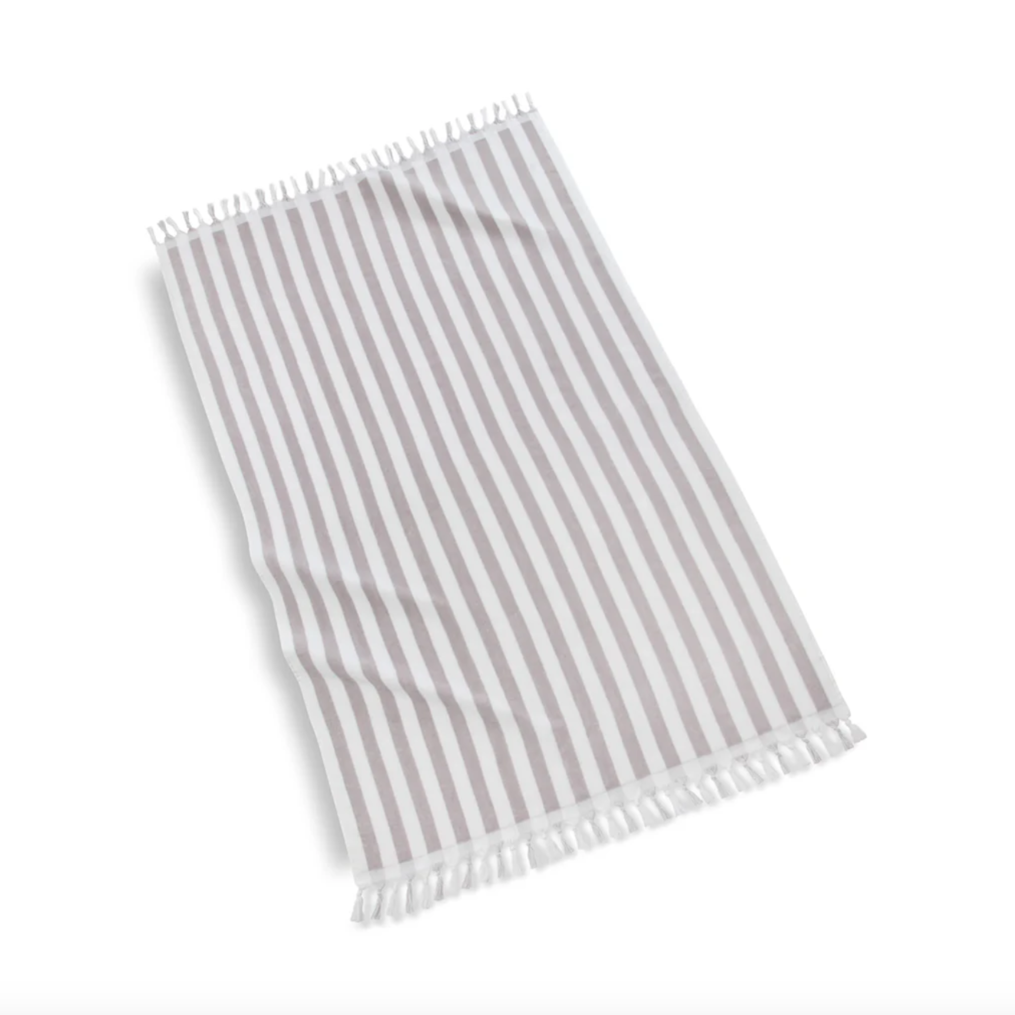 Cannes Beach Towel | Grey/White Stripe