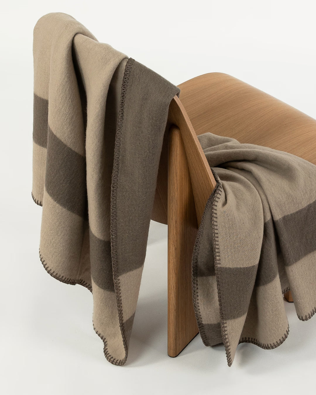 Merino Wool Blanket in Clay/Fungi