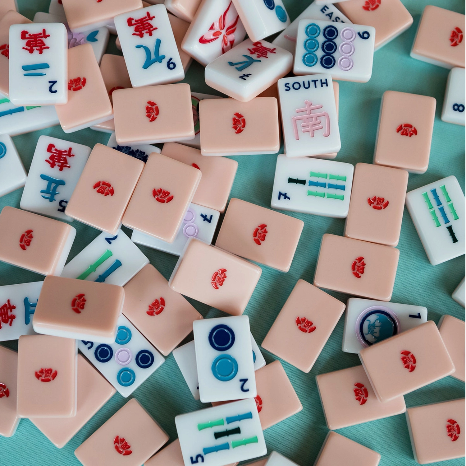 The Pink House Tile Mahjong Set