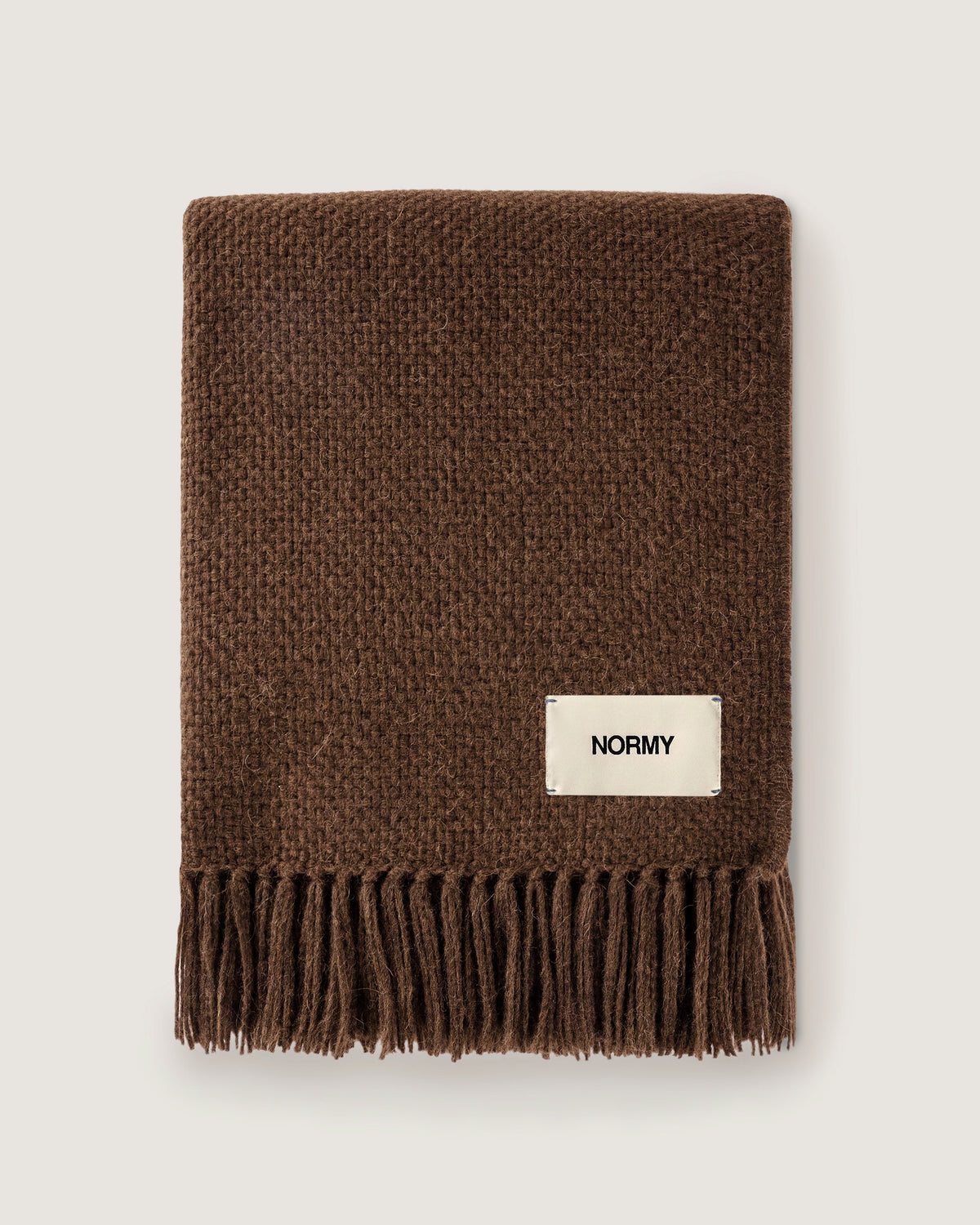 Alpaca Wool Blanket in Cocoa