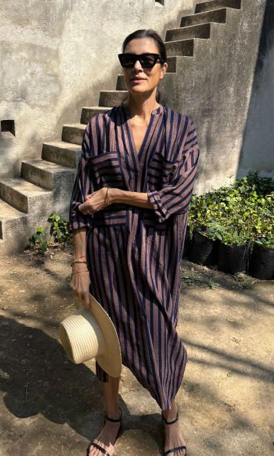 Two Pocket Caftan - Moroccan Stripe