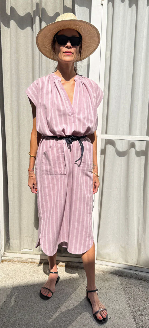 Slim Riviera Dress - Lavender Stripe