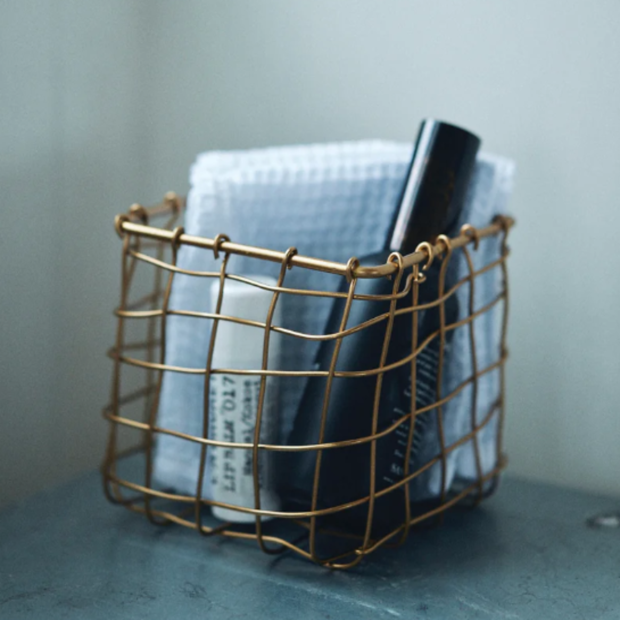 Square Brass Basket