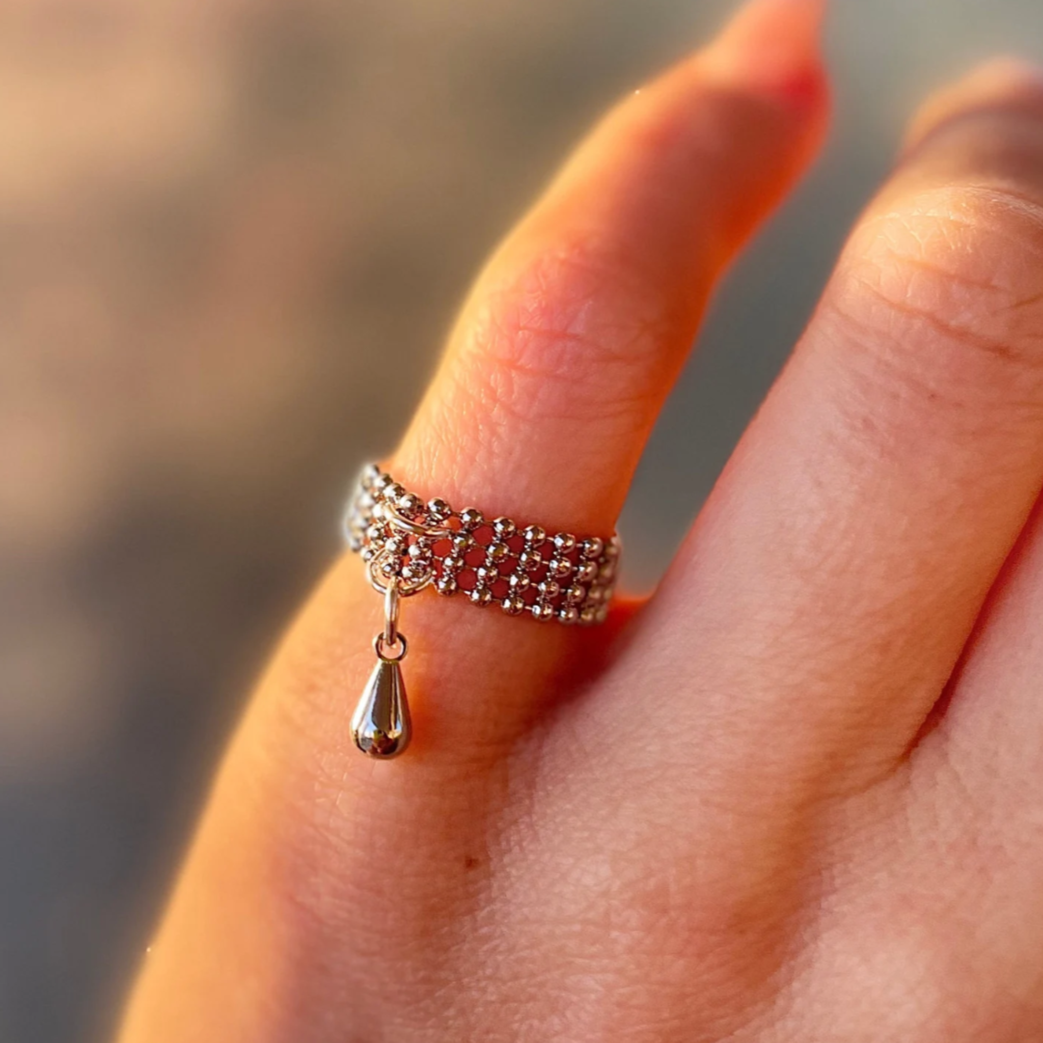 Dainty Droplet Flex | Silver