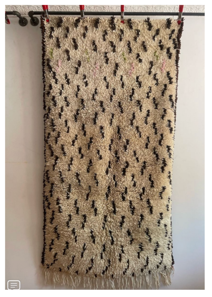 Vintage Moroccan Rug, 4” x 7'3"