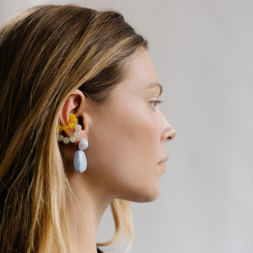 Chalcedony Pebble Earrings