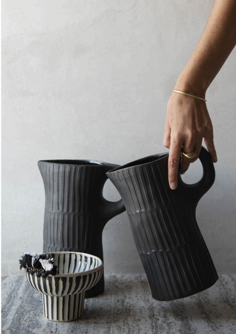 Tall Black Jug