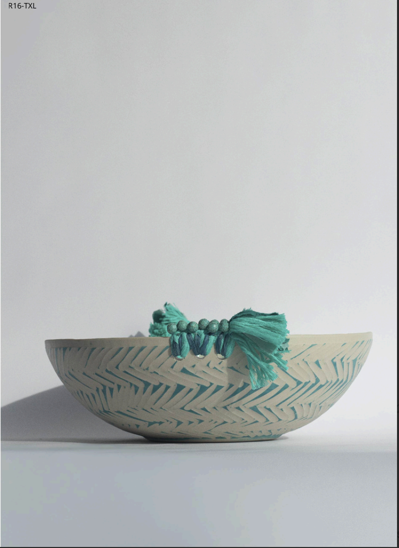 Large Stoneware Bowl - Turquoise