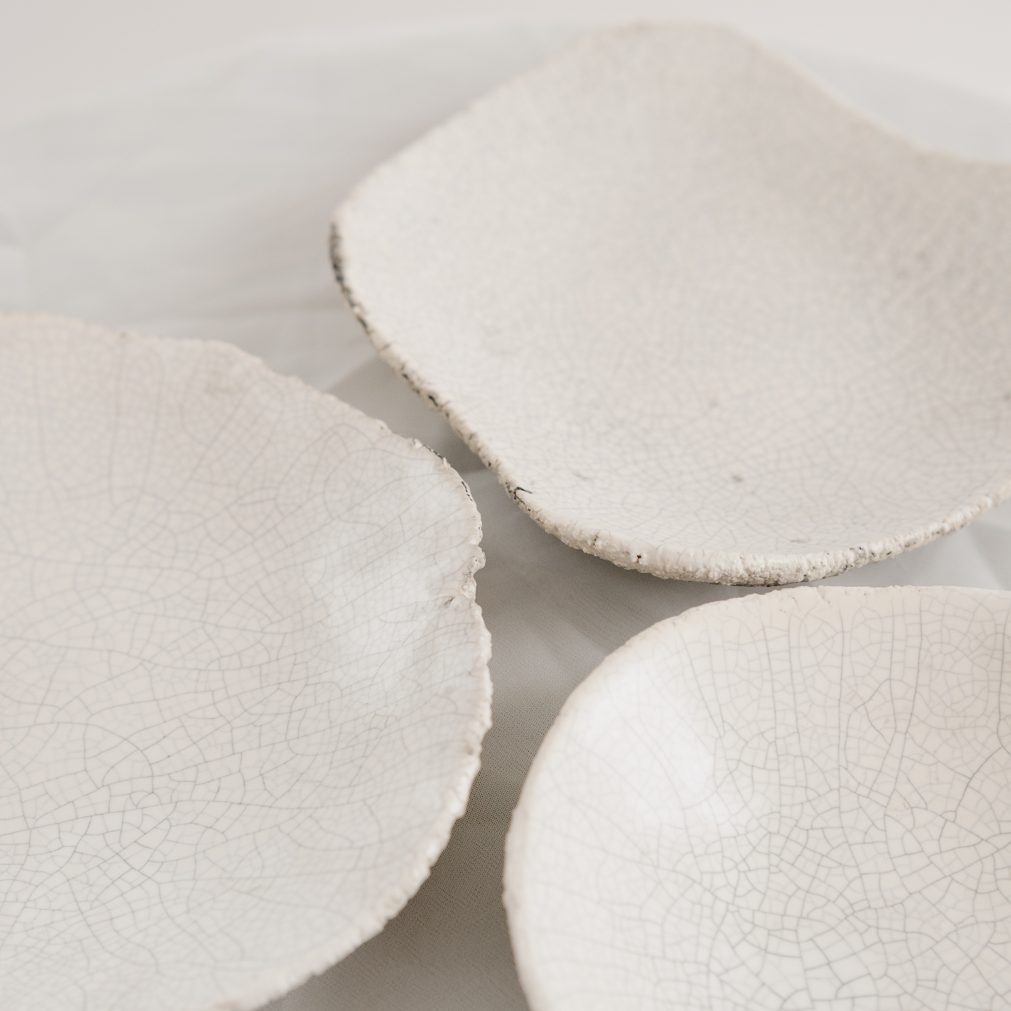 Small Crackle Plates | Blue & White