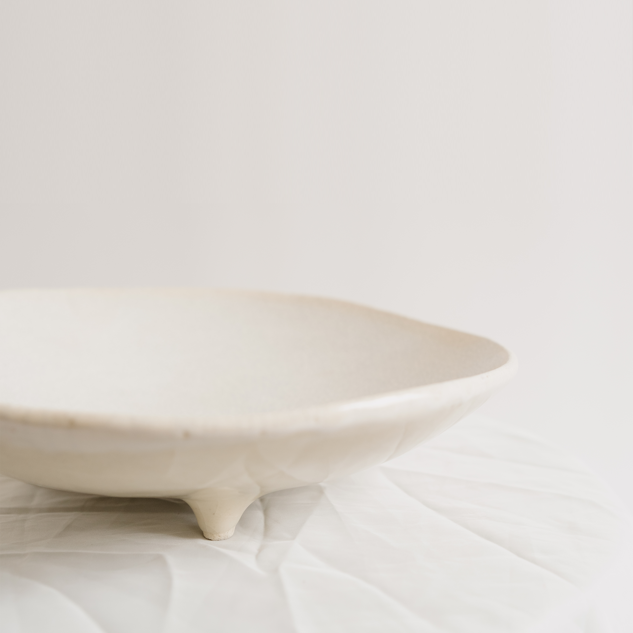 Large Footed Crackle Plate