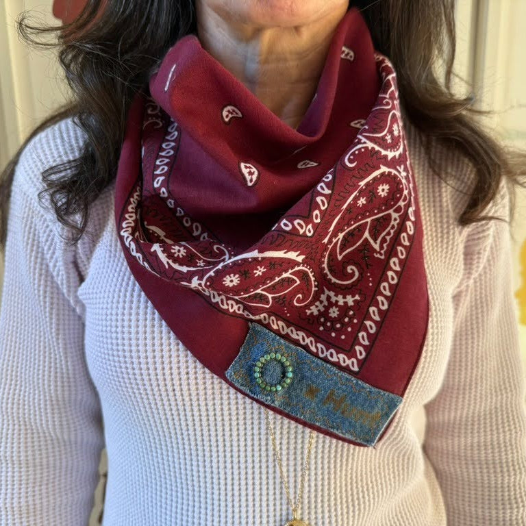 Bandana - Turquoise circle