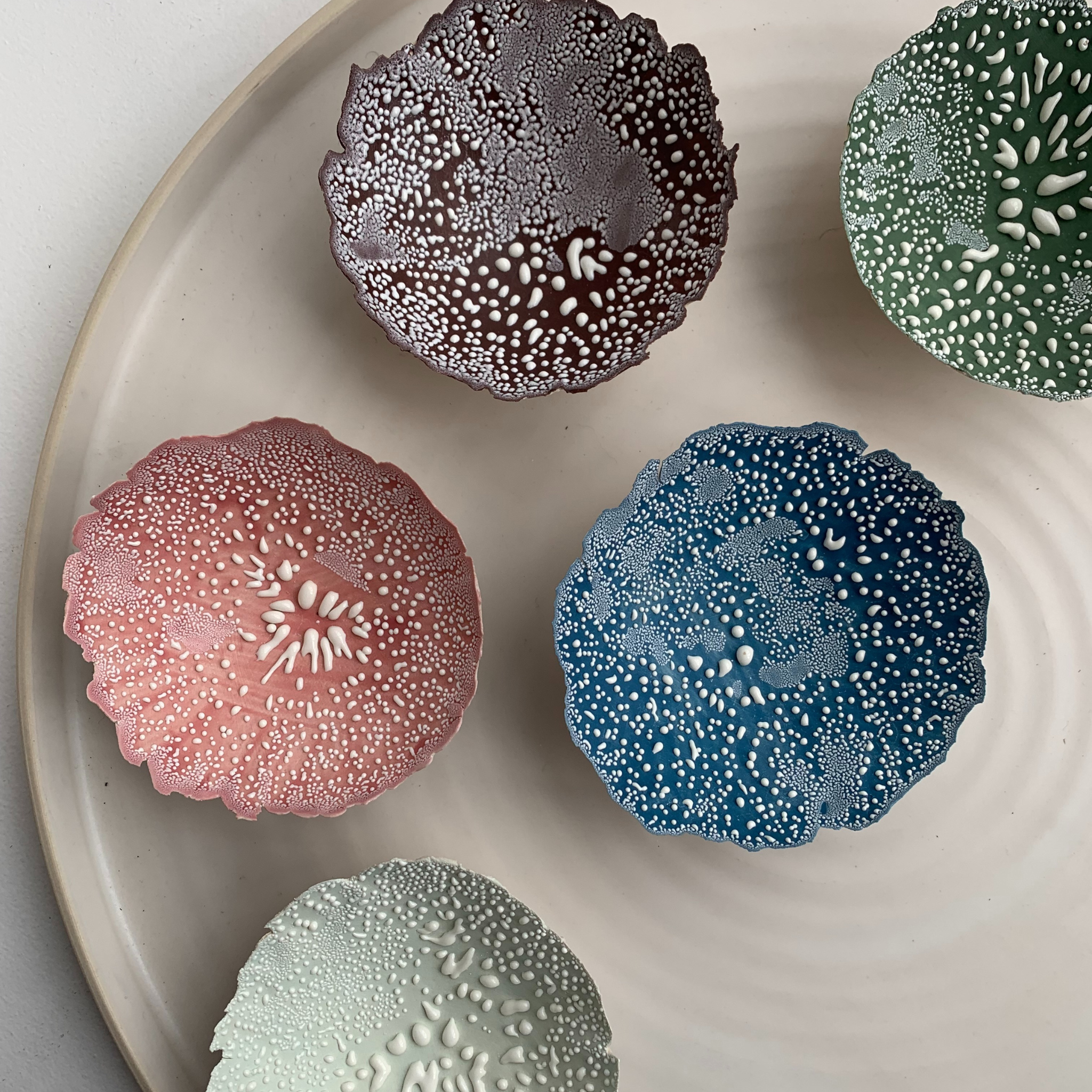 Torn Eggshell Dish | Teal Blue