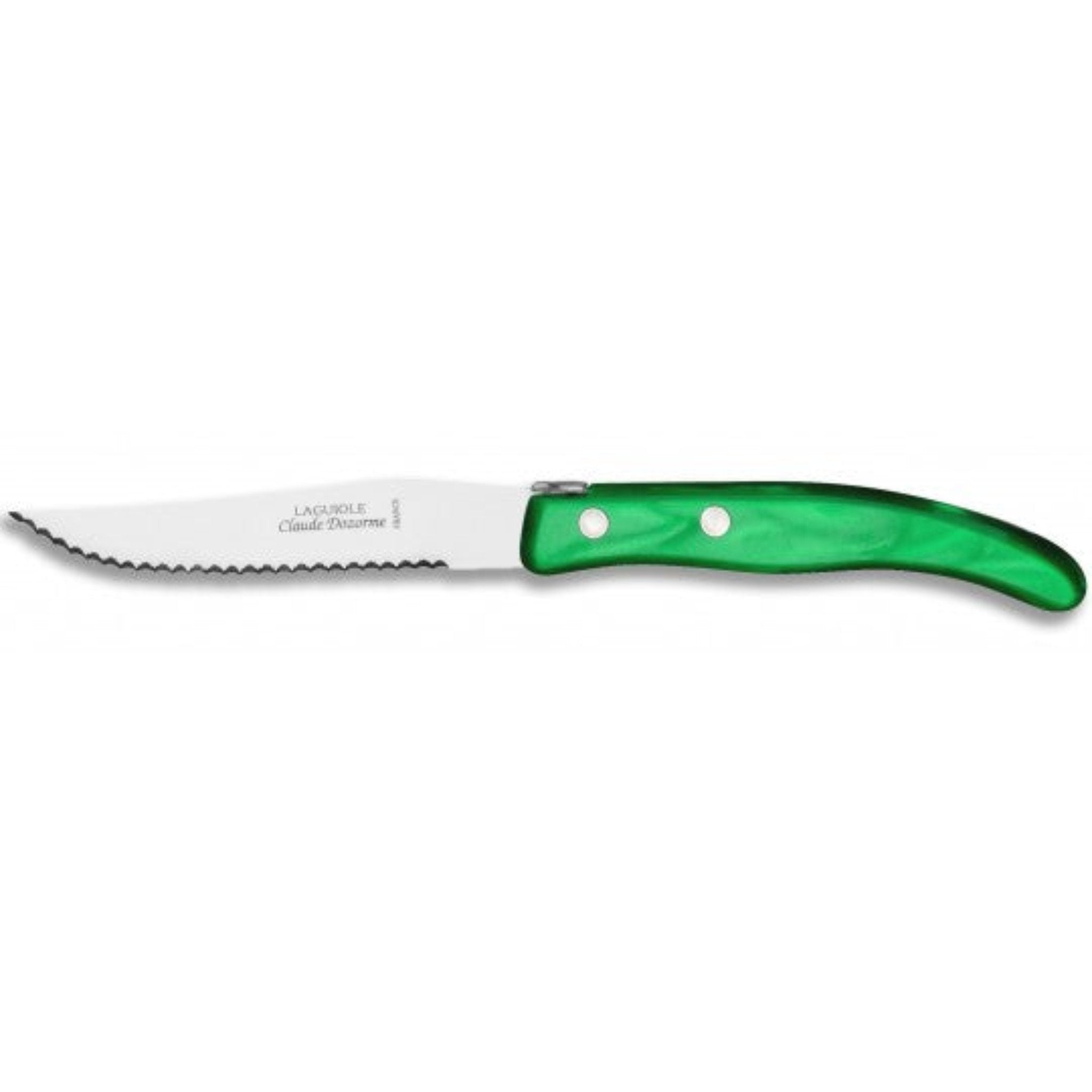 Berlingot Box of 6 Steak Knives | Assorted Spring Mix (blue/green)