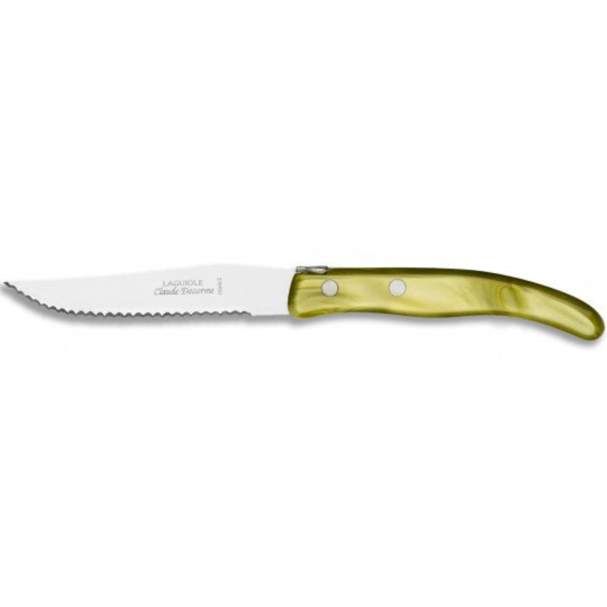Berlingot Box of 6 Steak Knives | Assorted Spring Mix (blue/green)