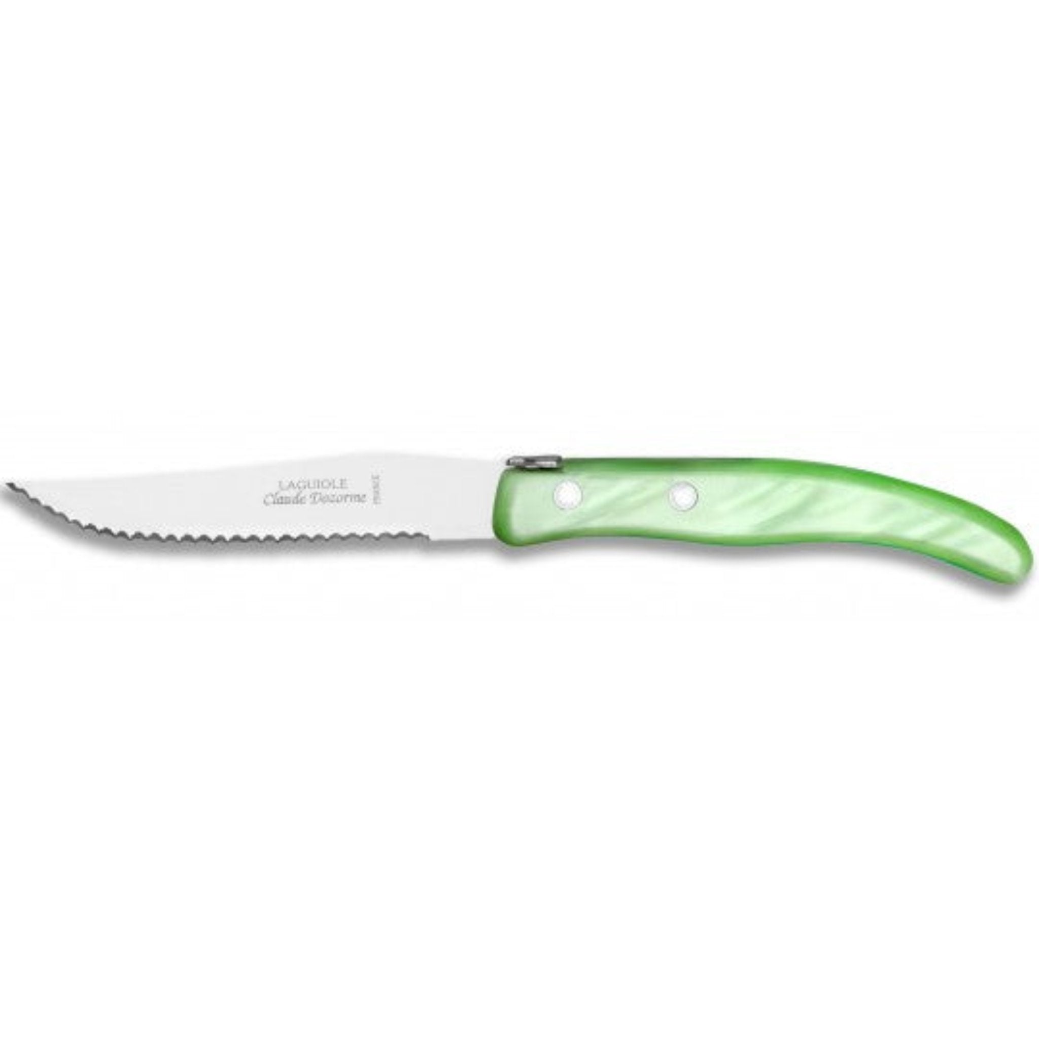 Berlingot Box of 6 Steak Knives | Assorted Spring Mix (blue/green)