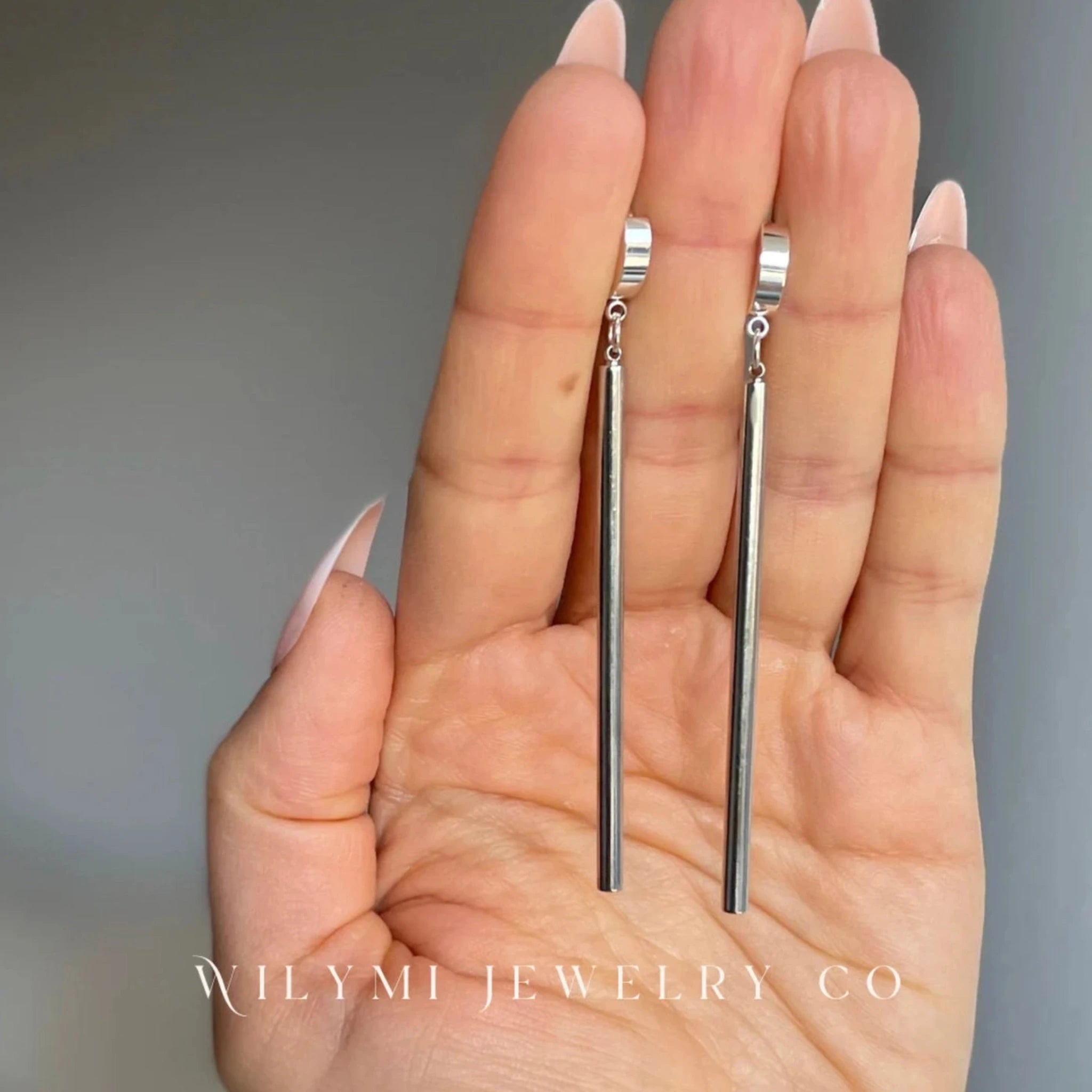 WILYMI Simple Silver Earrings